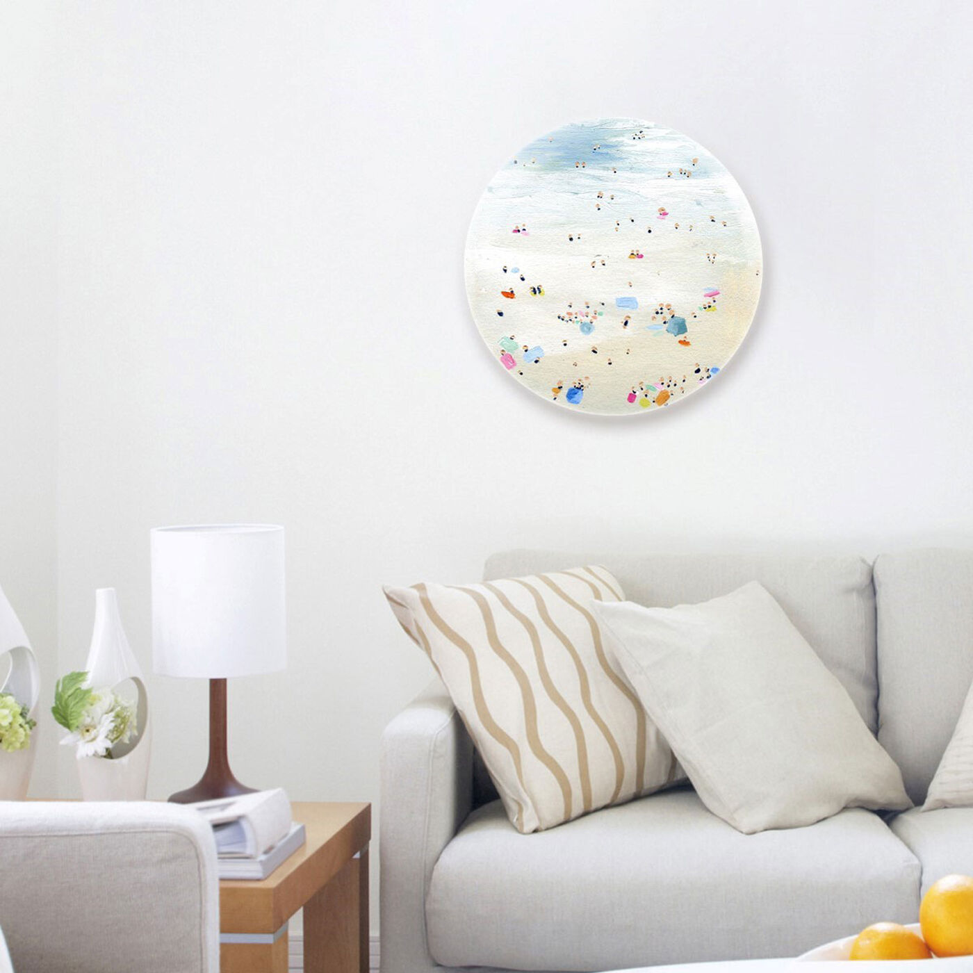 Hanging view of Tiny People Circle featuring nautical and coastal and coastal art.