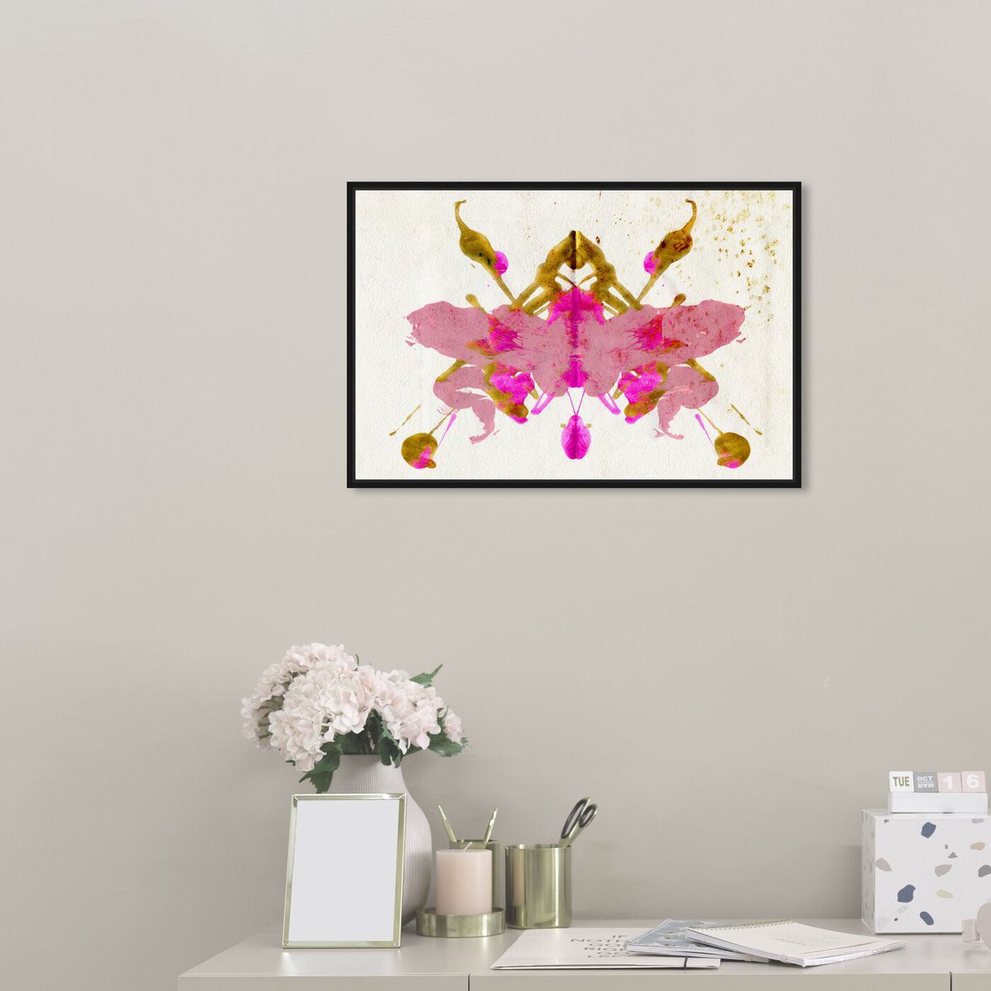 Hanging view of Calypso Butterfly featuring abstract and paint art.