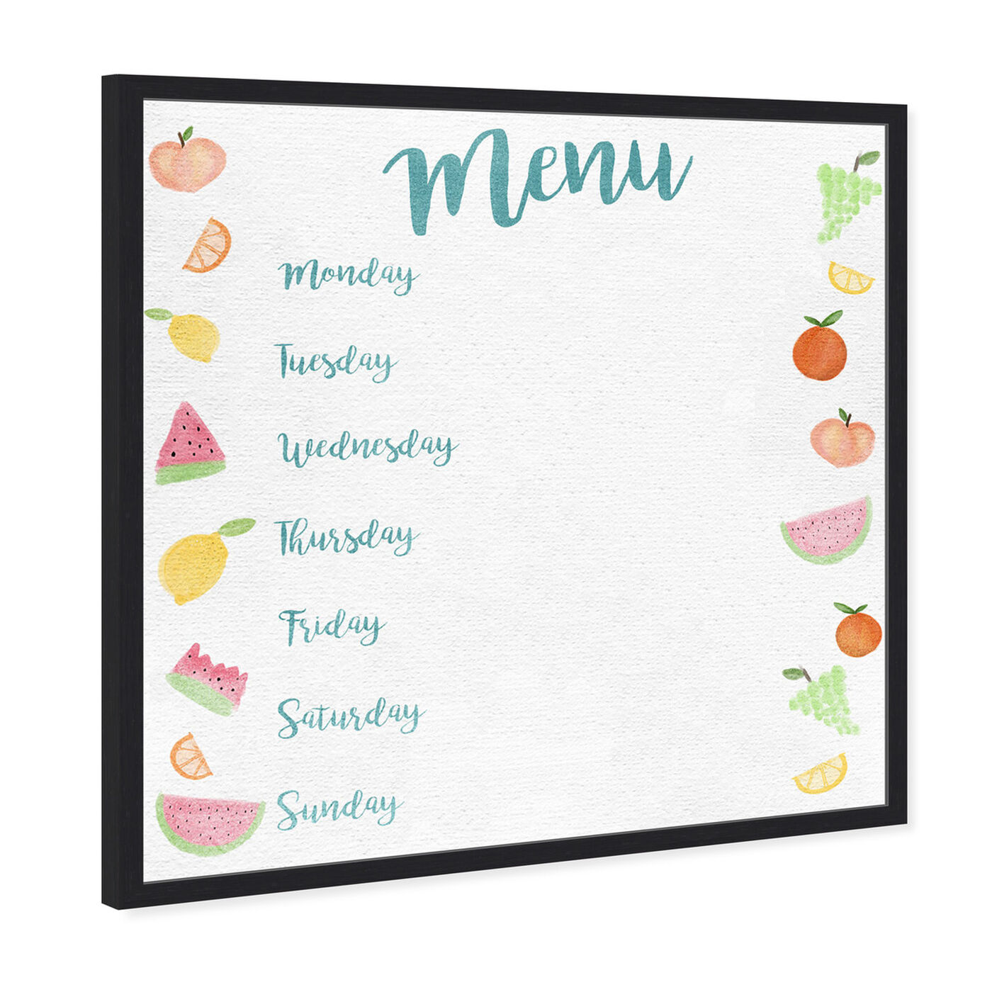 Angled view of Menu Fruits featuring education and office and whiteboards art.