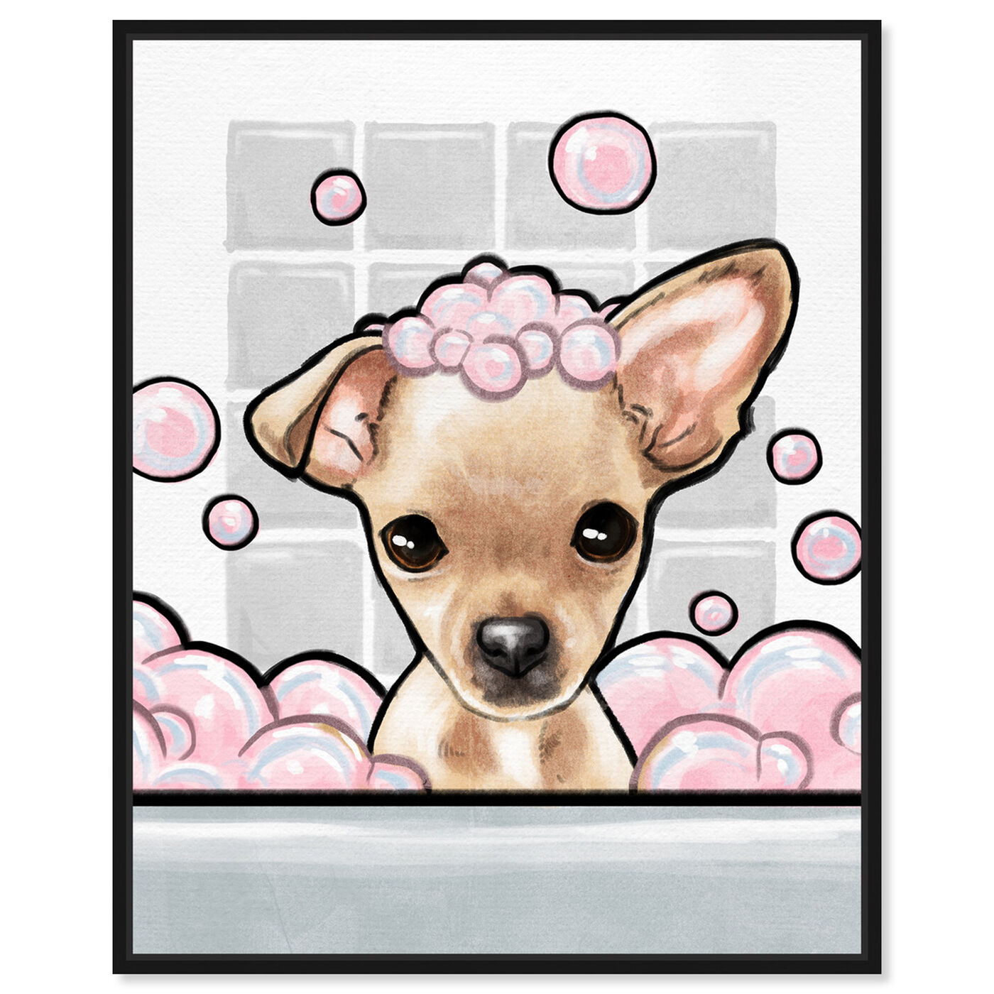 Front view of Bubbly Personality Chihuahua featuring animals and dogs and puppies art.