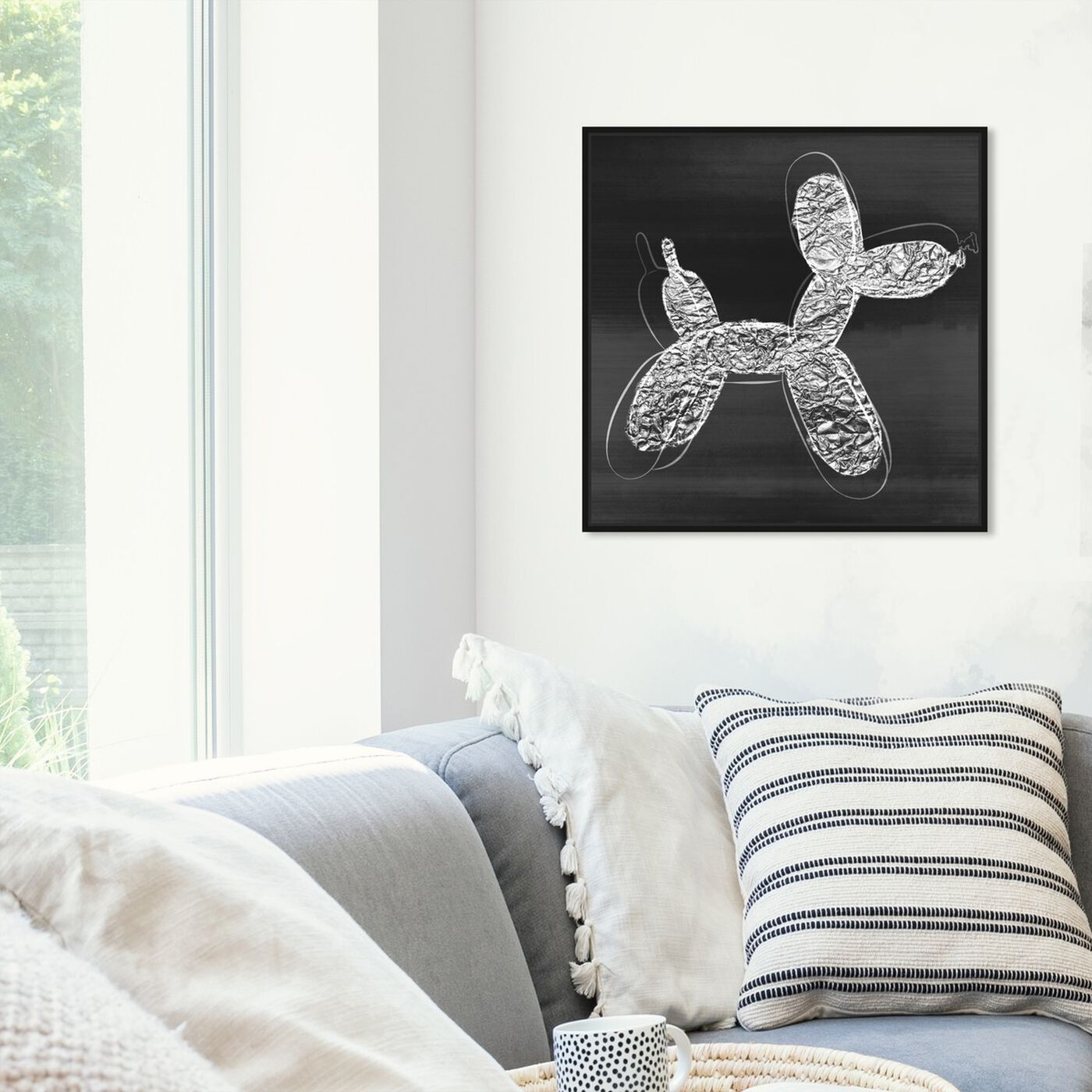 Hanging view of Balloon Dog Photocopy featuring animals and dogs and puppies art.