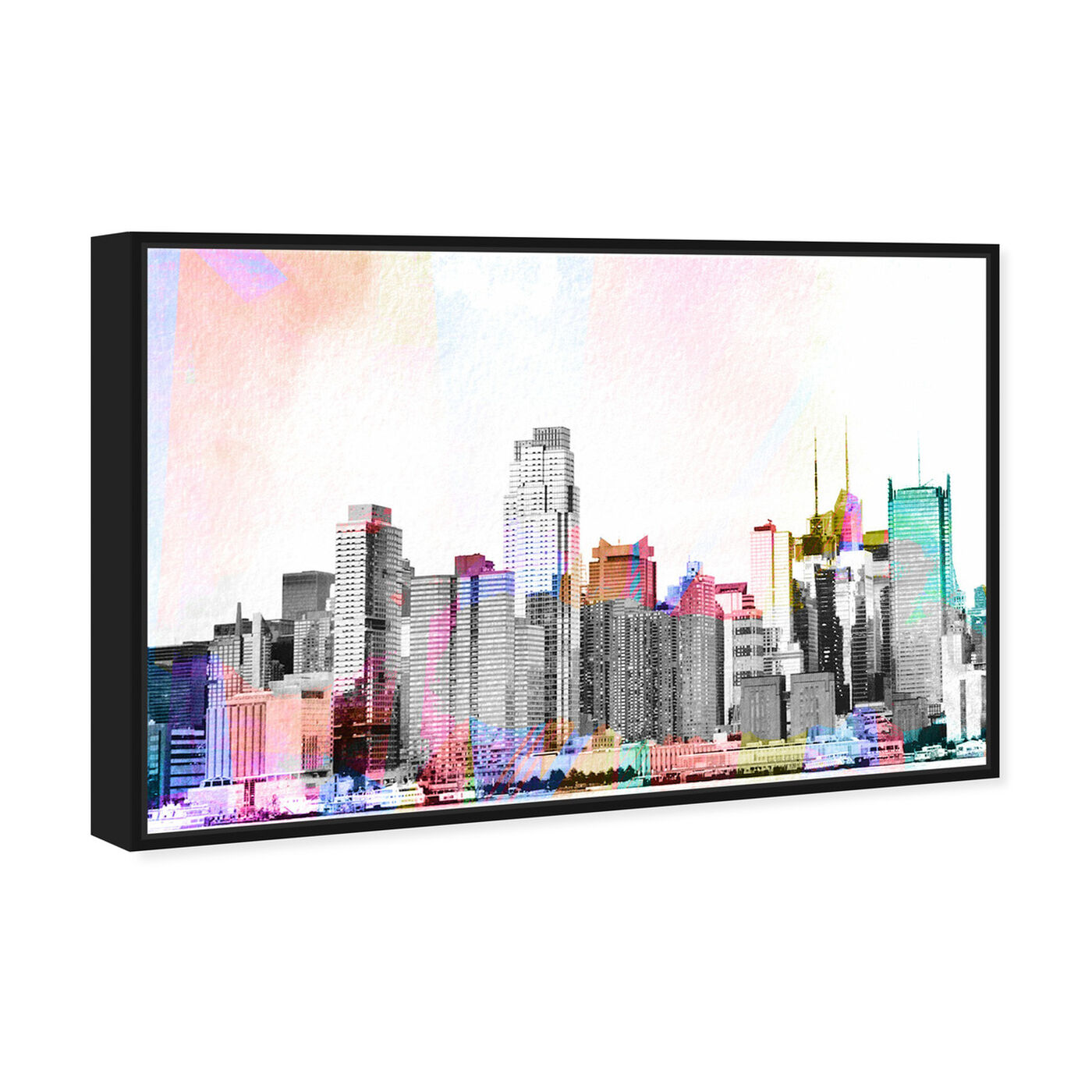 Angled view of NY Bright Lights featuring cities and skylines and united states cities art.
