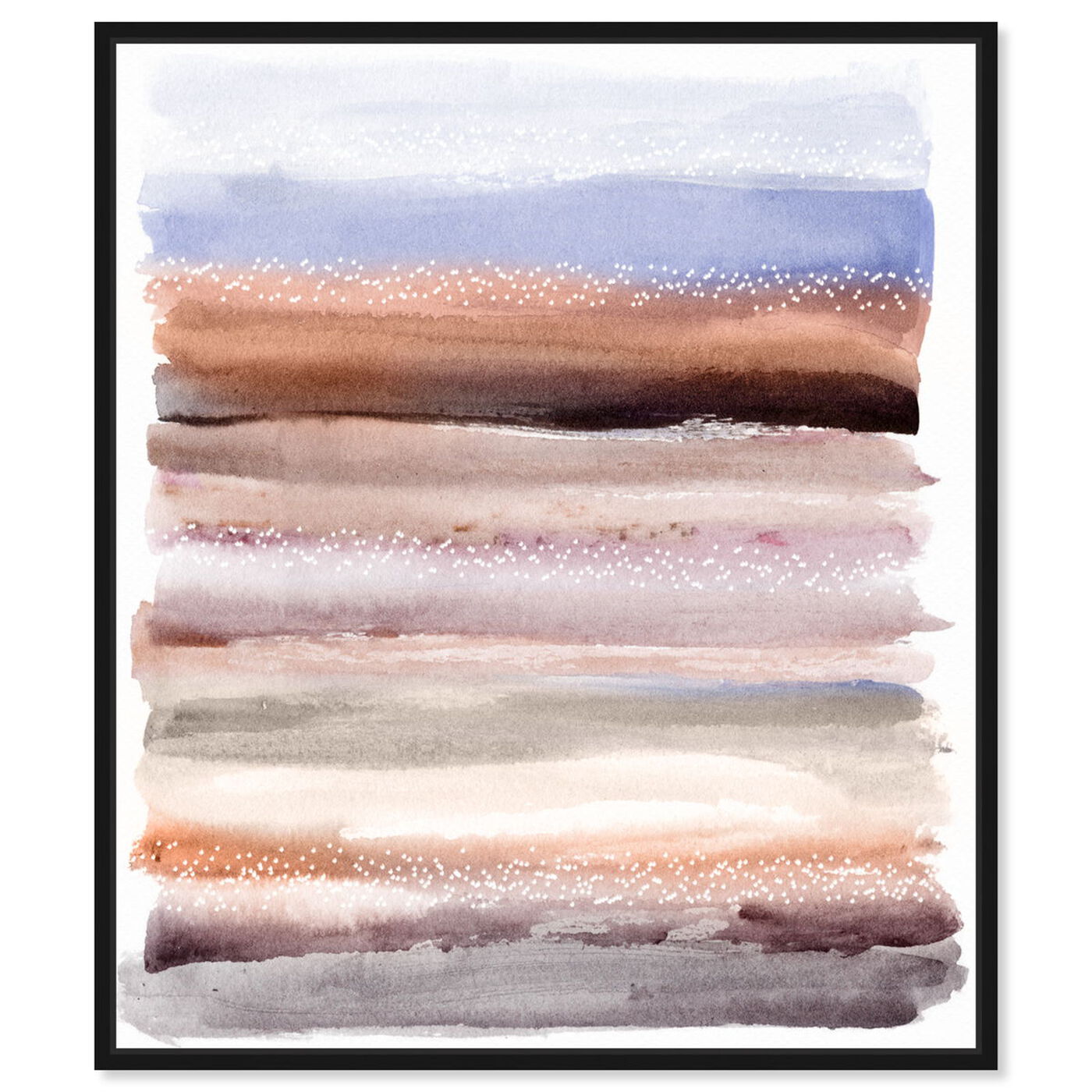 Front view of Lares Desert featuring abstract and watercolor art.