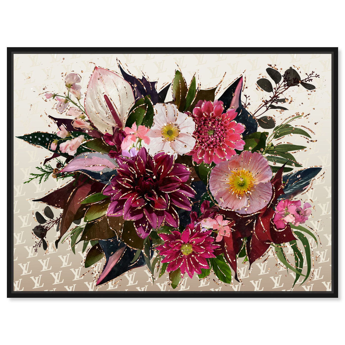 Front view of The Royal Bouquet featuring floral and botanical and florals art.