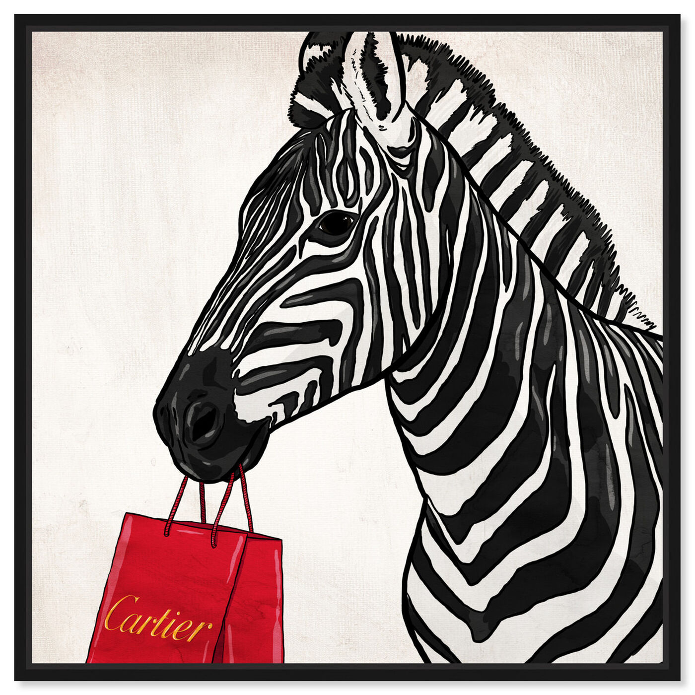 Front view of Expensive Zebra featuring fashion and glam and fashion art.