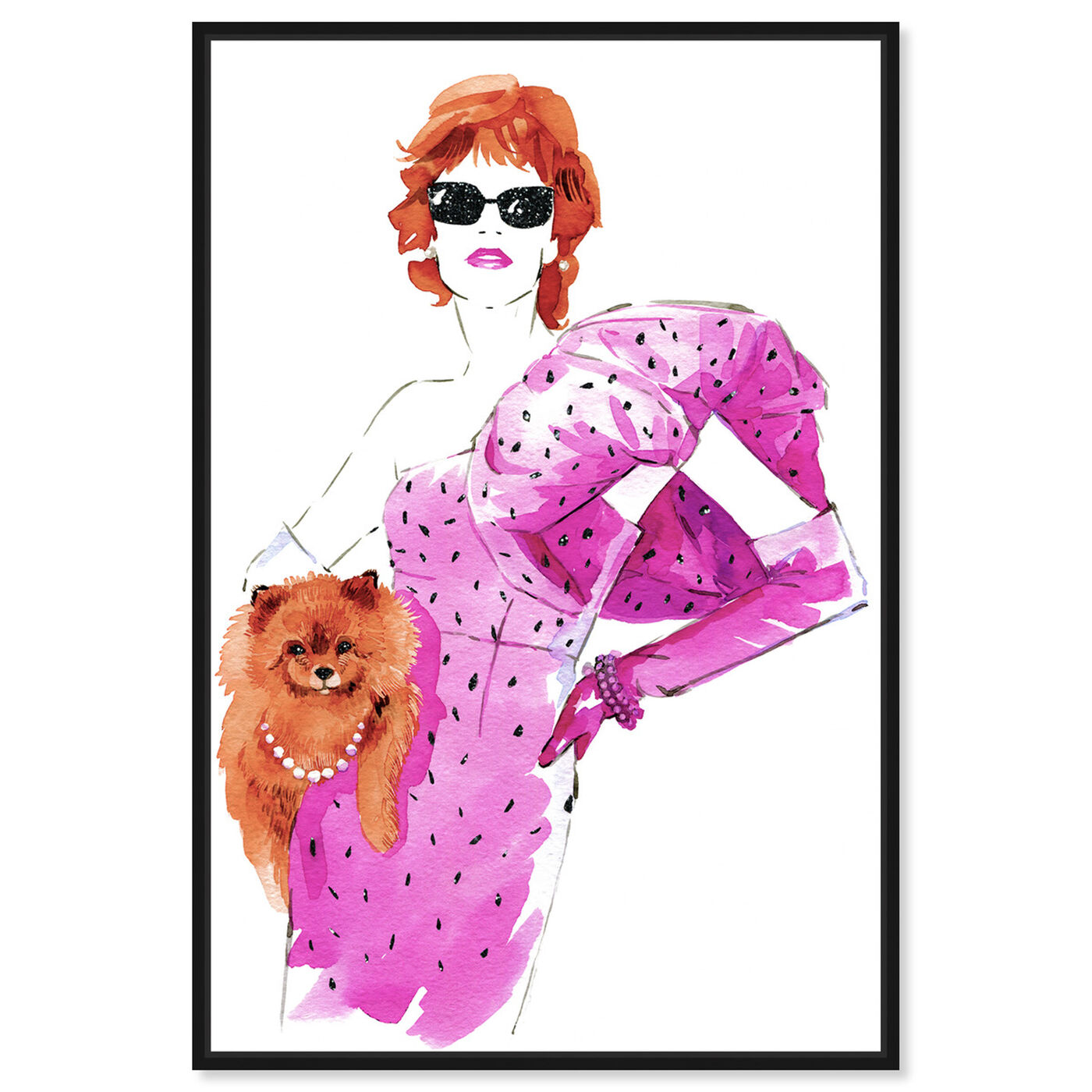 Front view of Auburn Madame and Pooch featuring fashion and glam and dress art.