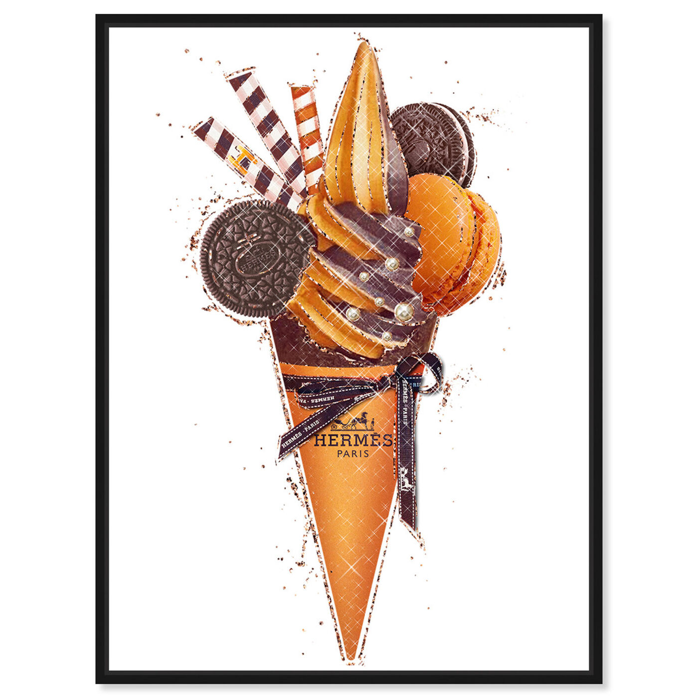 Front view of Caramel Cocoa Gelato featuring food and cuisine and ice cream and milkshakes art.