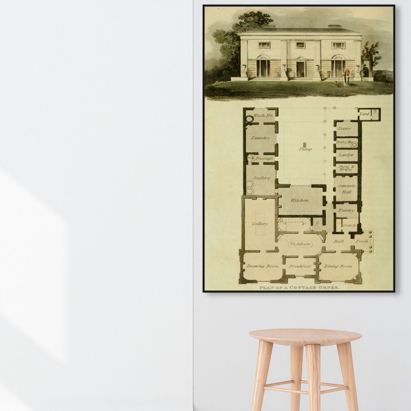 Hanging view of Plan of a Cottage Ornee - The Art Cabinet featuring classic and figurative and realism art.