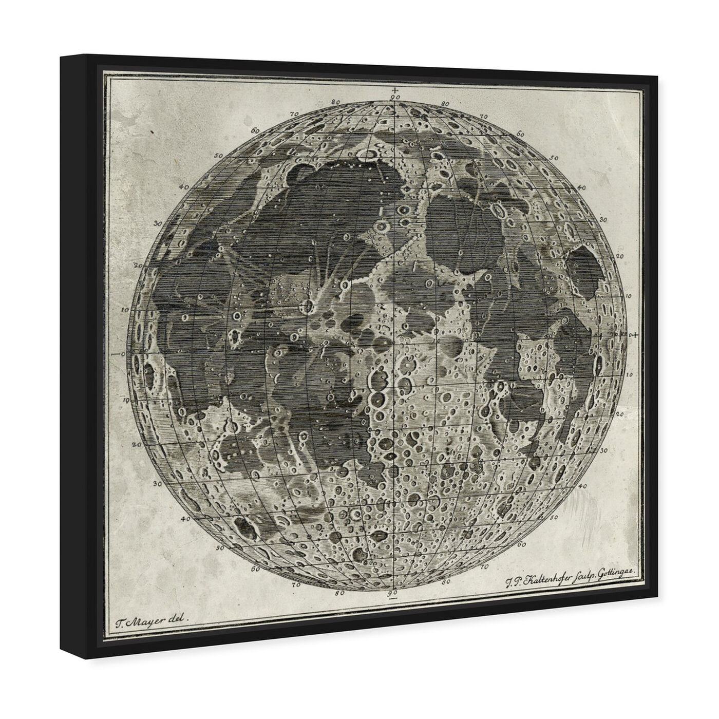 Angled view of Moon Craters featuring astronomy and space and moons art.