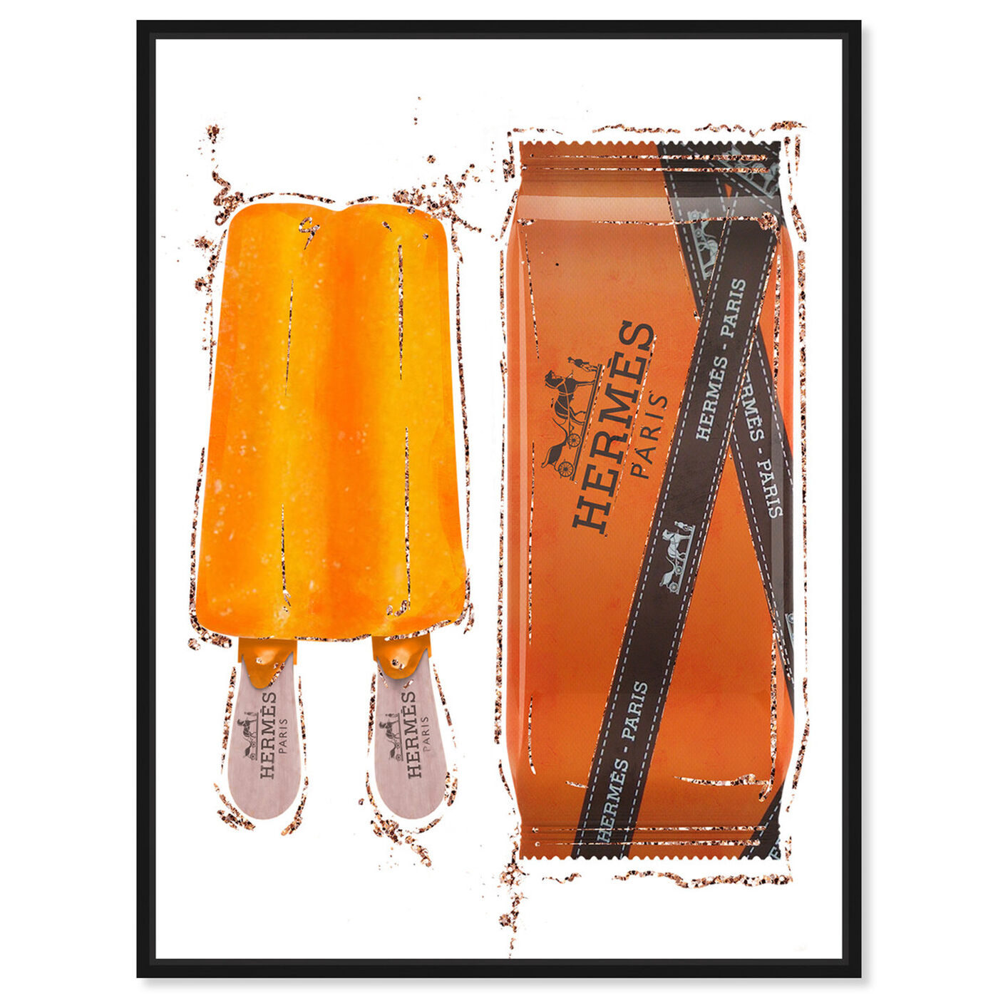 Front view of Sweet Fashion Orange Pop featuring fashion and glam and lifestyle art.