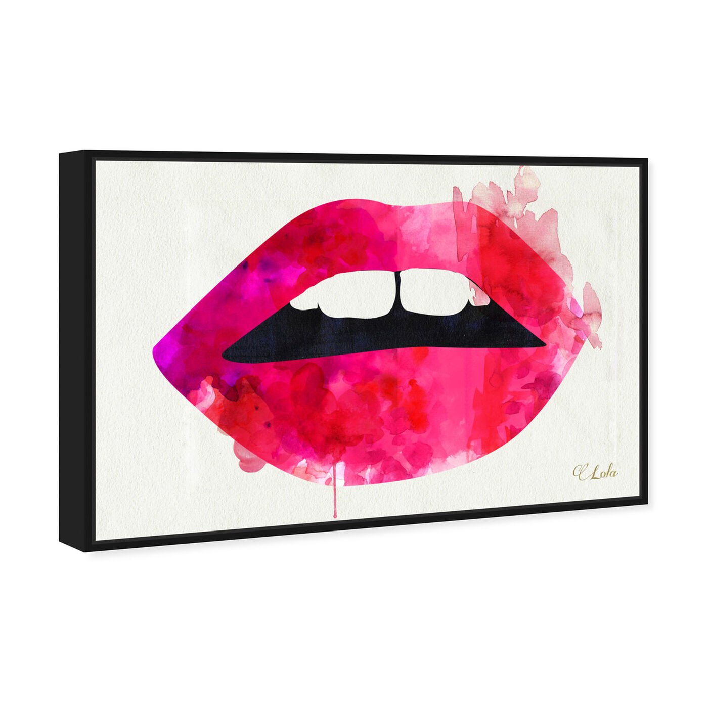 Angled view of Lola's Lips featuring fashion and glam and lips art.