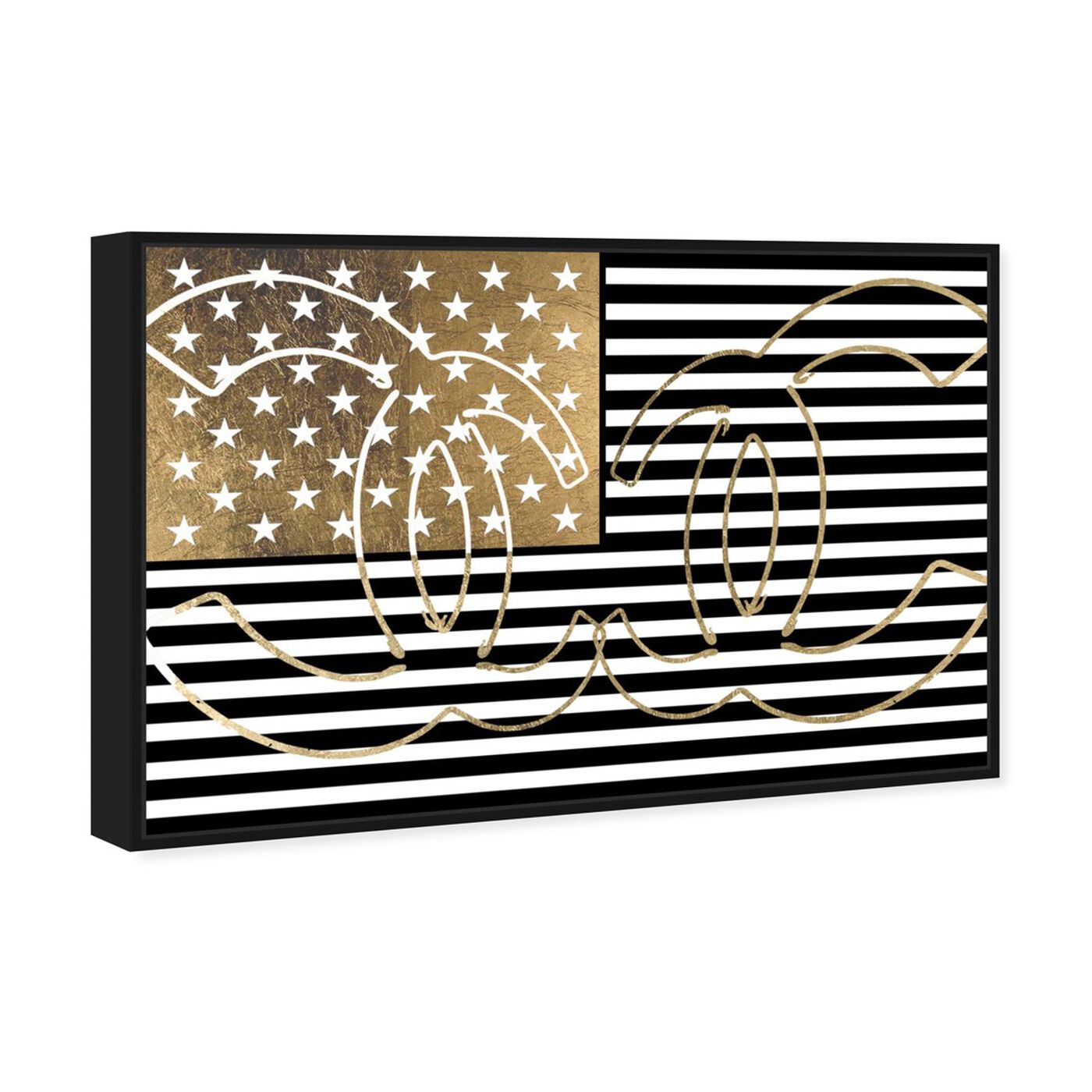 Angled view of United States of Fashion  featuring americana and patriotic and us flags art.