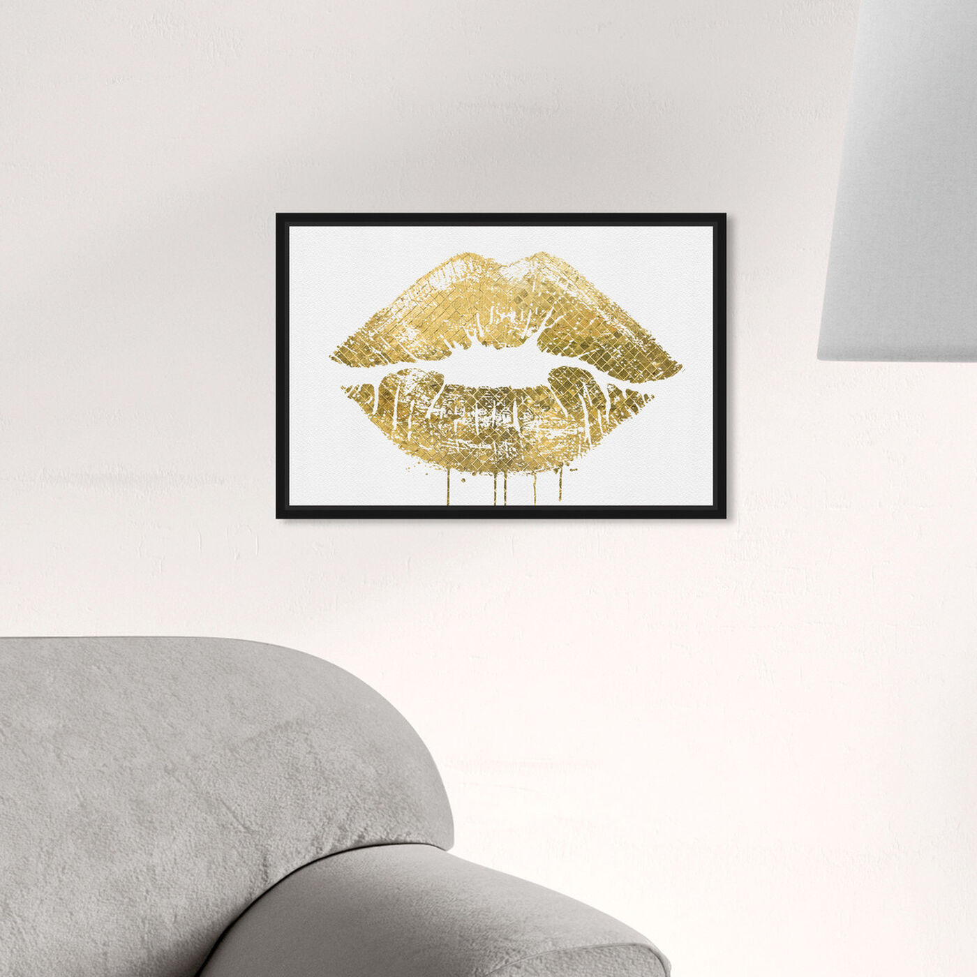 Hanging view of More Gold Please featuring fashion and glam and lips art.