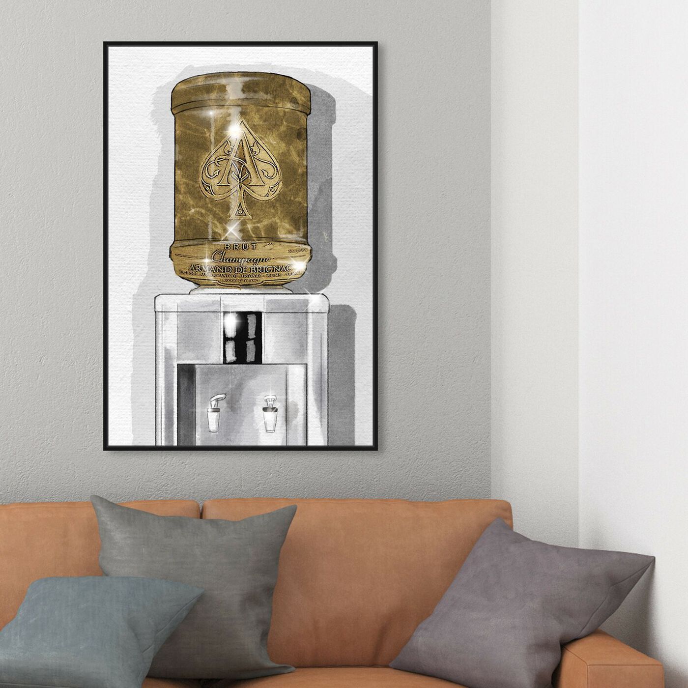 Hanging view of Spades Champagne Watercooler featuring fashion and glam and lifestyle art.