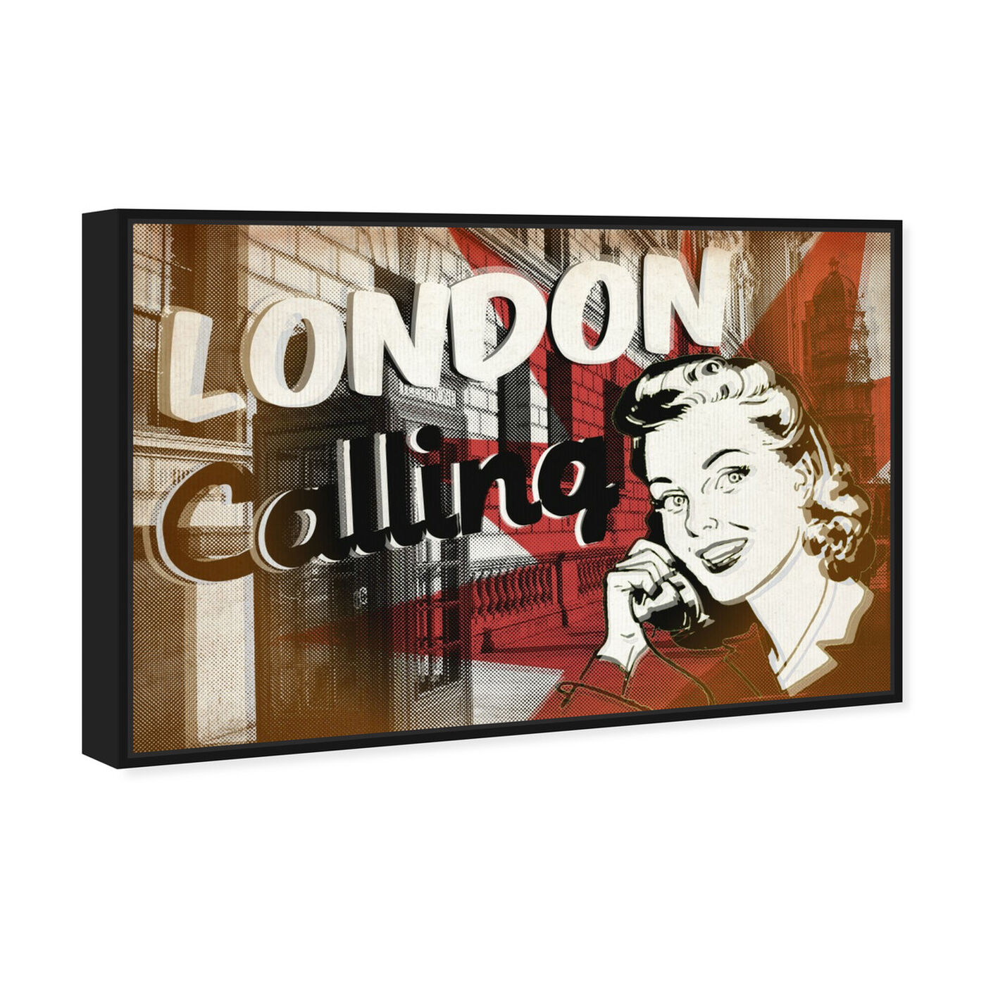 Angled view of London Calling featuring advertising and posters art.