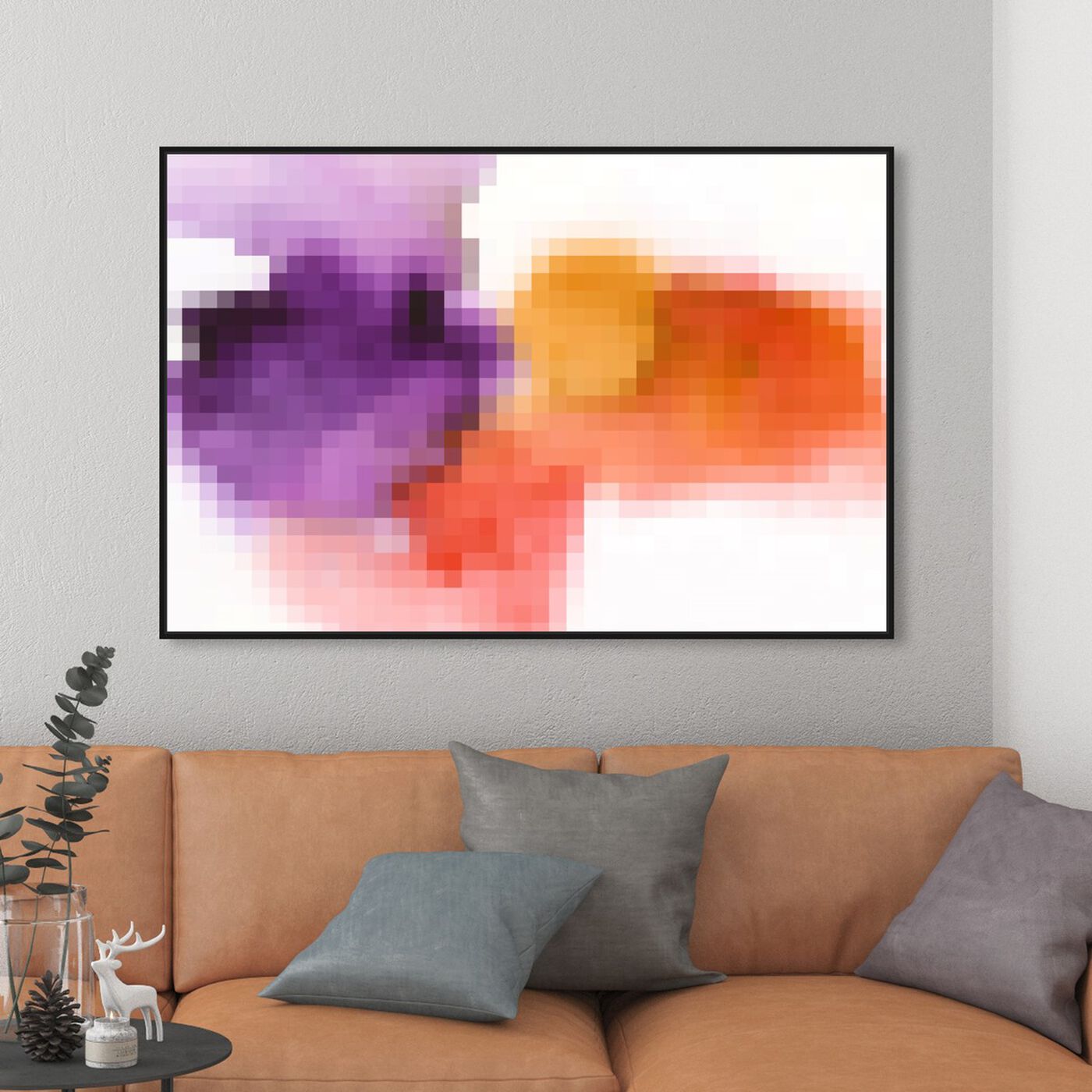 Hanging view of Myriad Plum featuring abstract and paint art.
