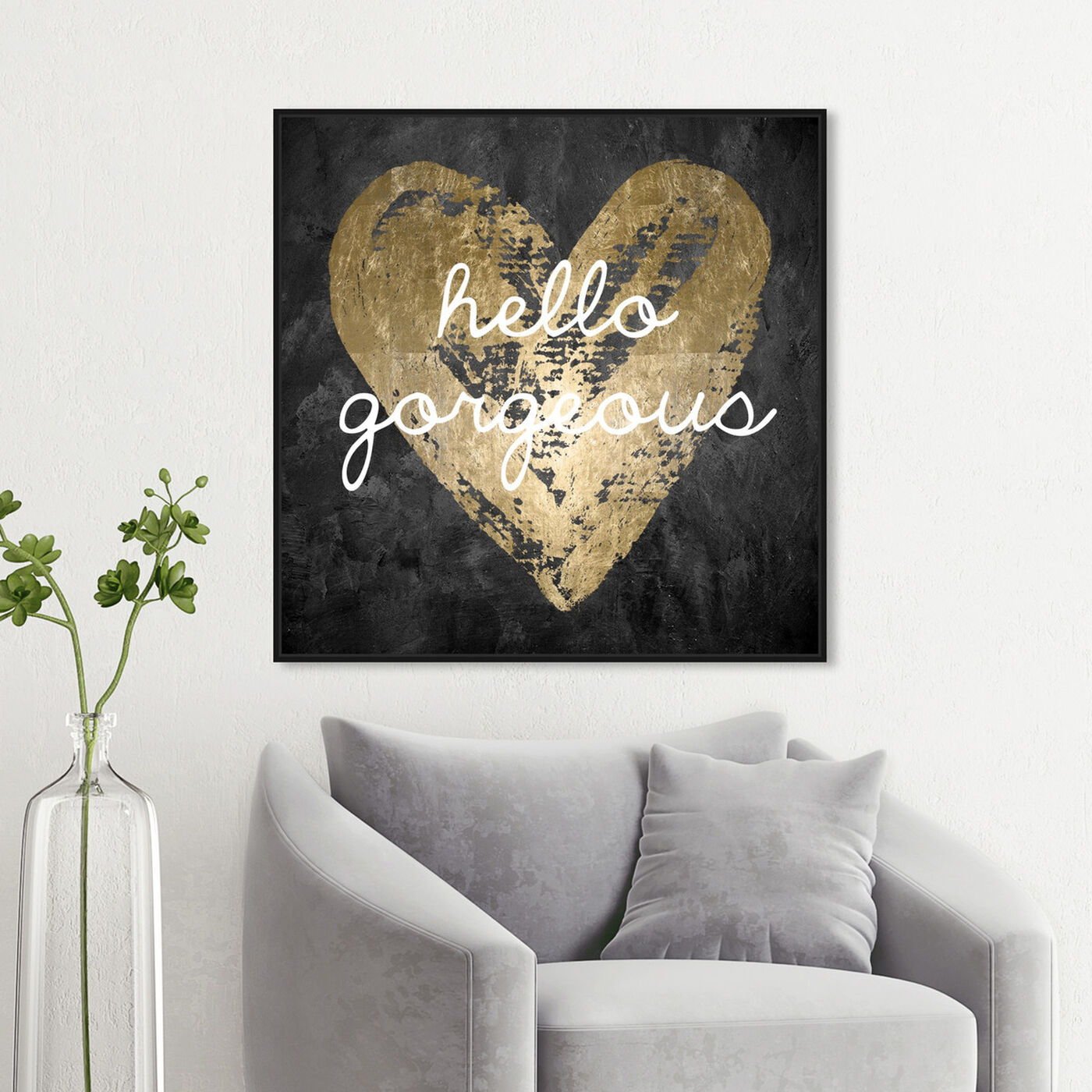 Hanging view of Gorgeous Salute featuring typography and quotes and beauty quotes and sayings art.