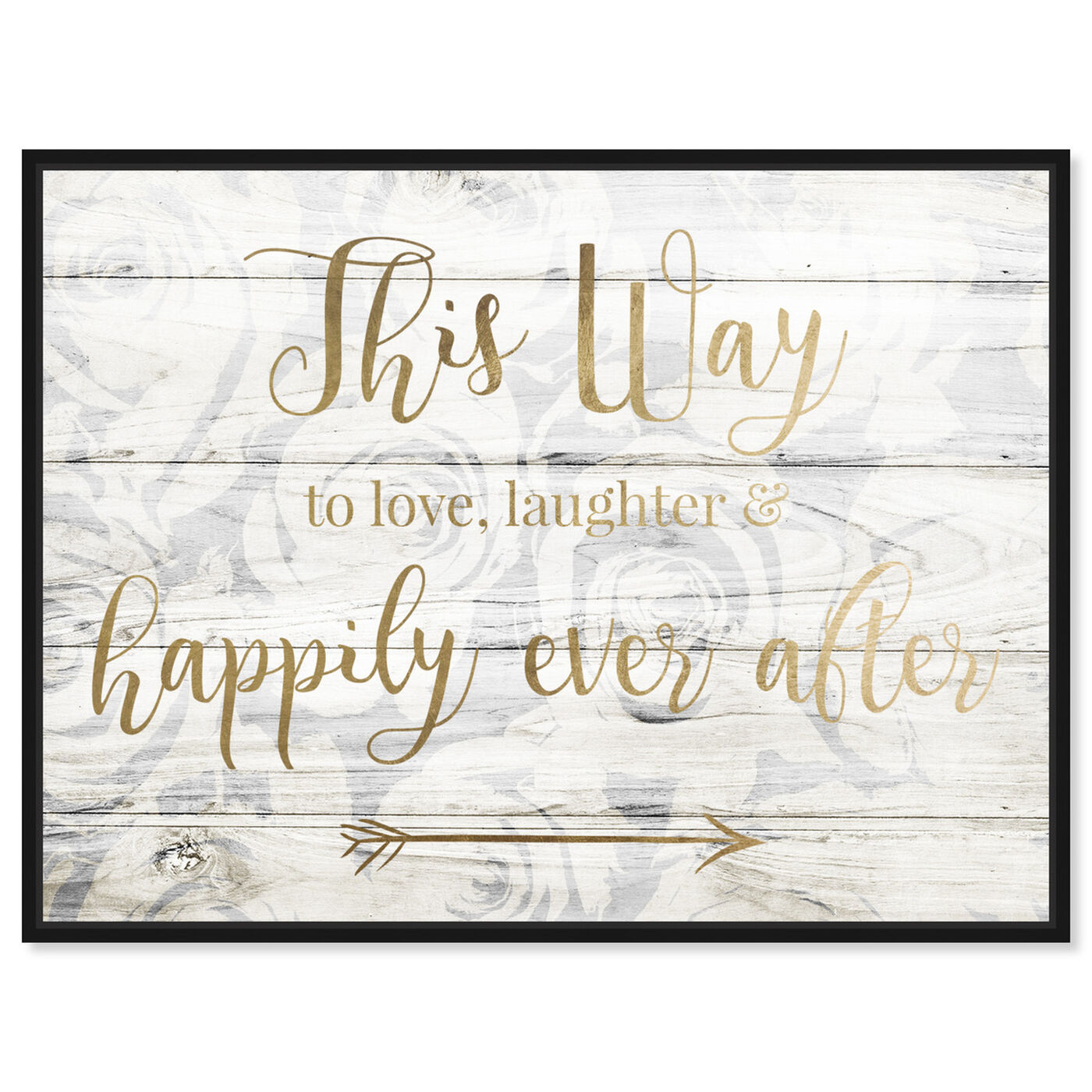 Front view of This Way To Happily Ever After featuring typography and quotes and love quotes and sayings art.