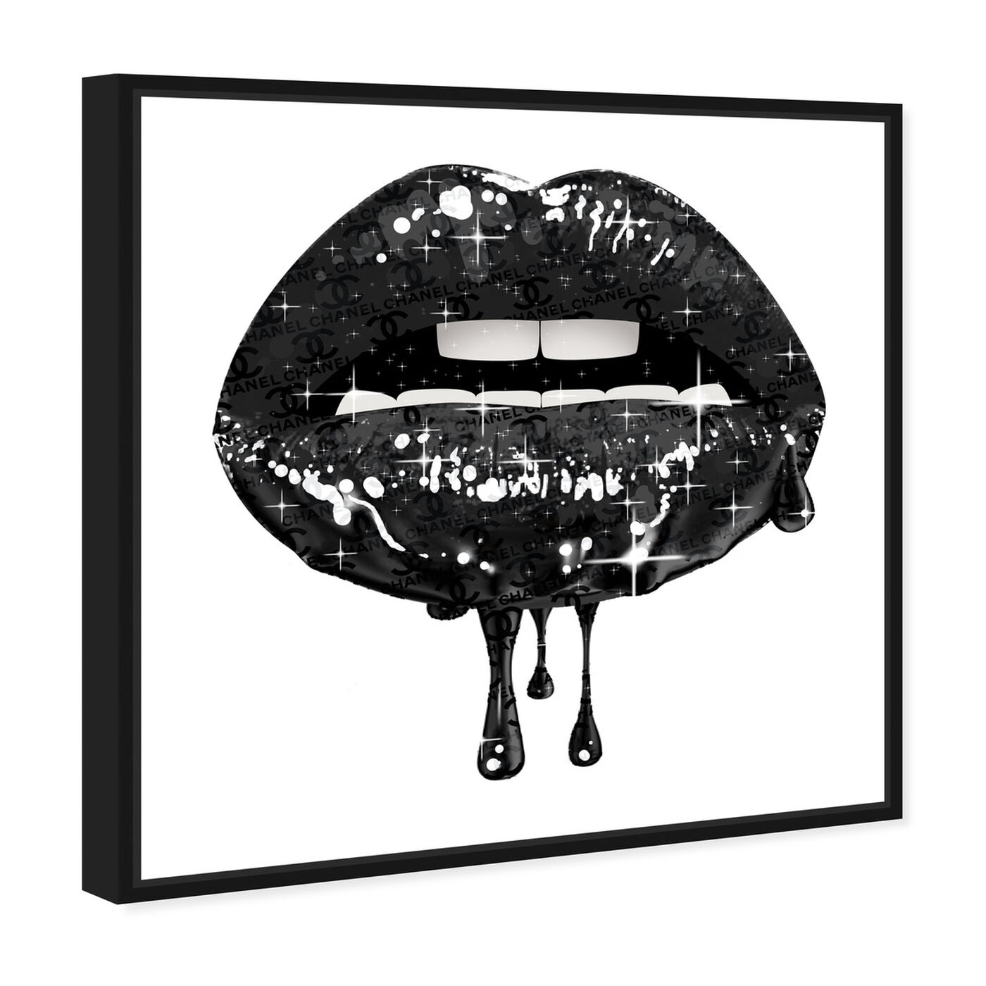 Angled view of Noir Fashion Lips featuring fashion and glam and lips art.