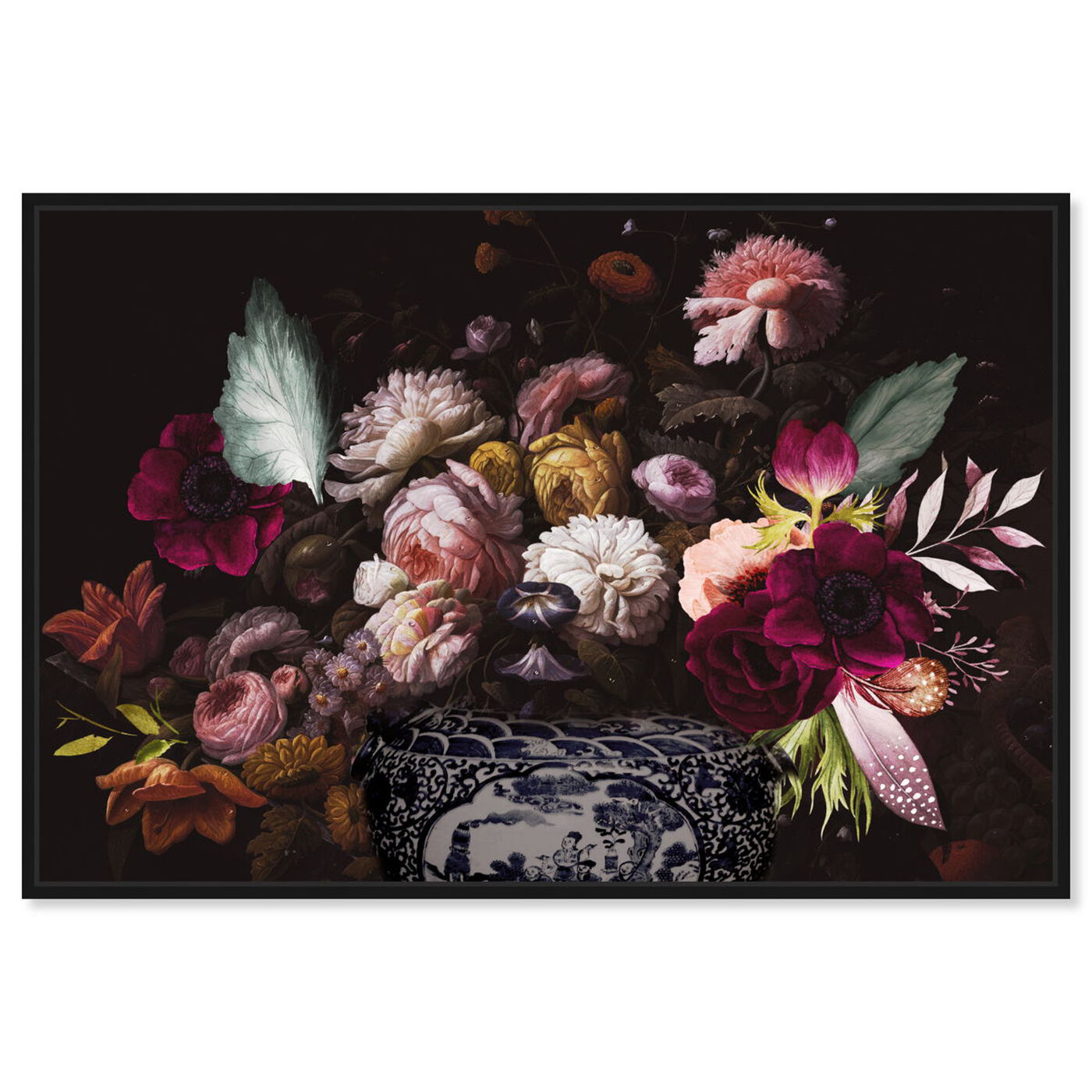 Front view of Colorful Classical Bouquet featuring floral and botanical and florals art.