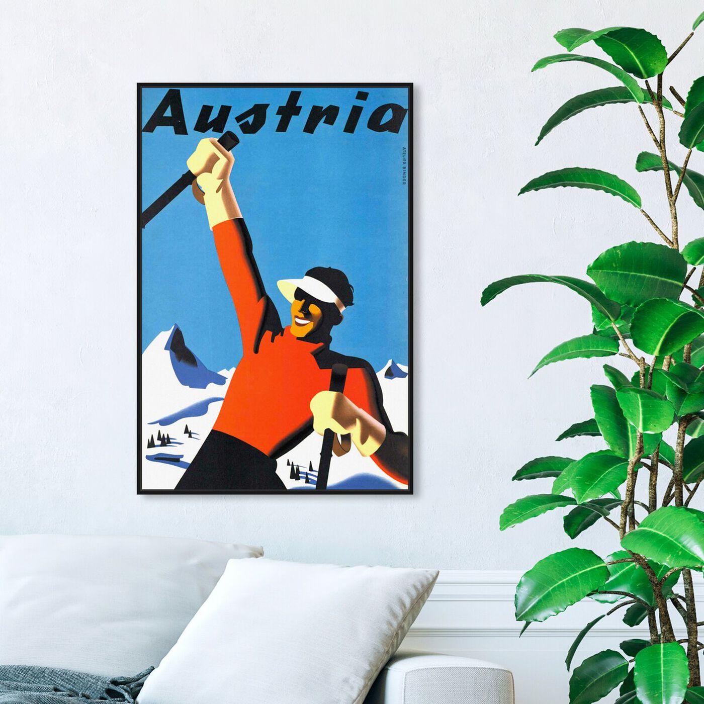 Hanging view of Austria featuring world and countries and european countries art.