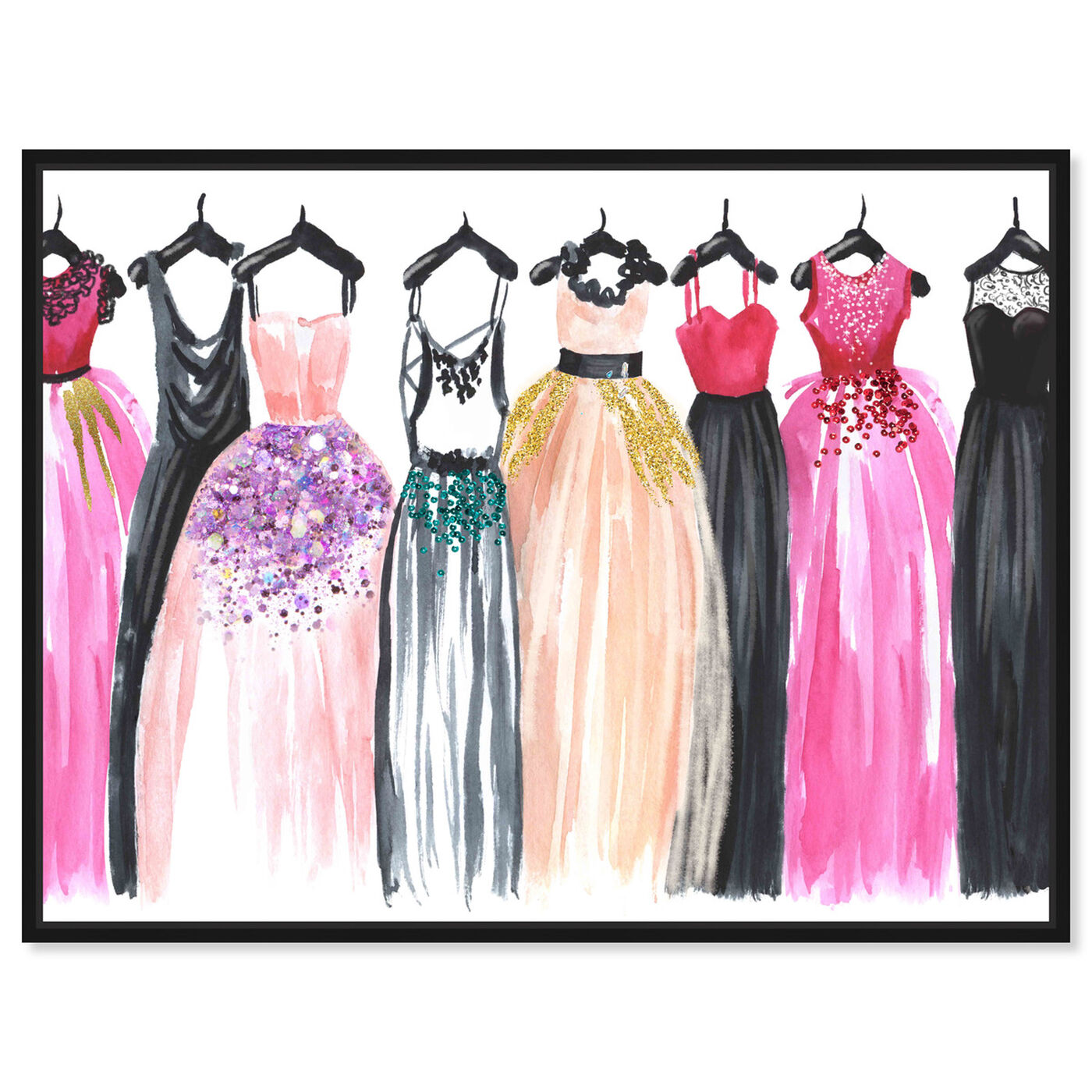 Front view of Our Glam Dresses featuring fashion and glam and sketches art.
