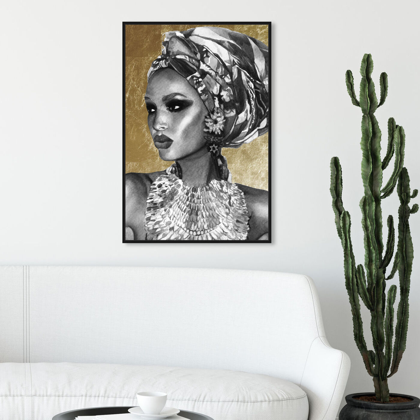 Hanging view of Goddess of Nile featuring fashion and glam and portraits art.