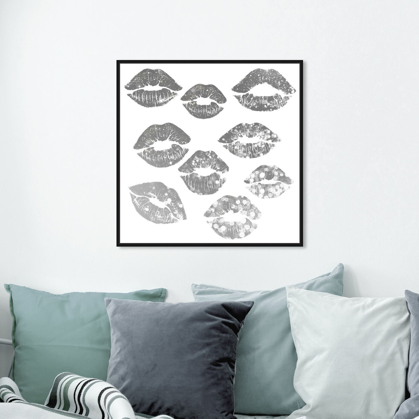 Hanging view of Signs of Love Platinum featuring fashion and glam and lips art.