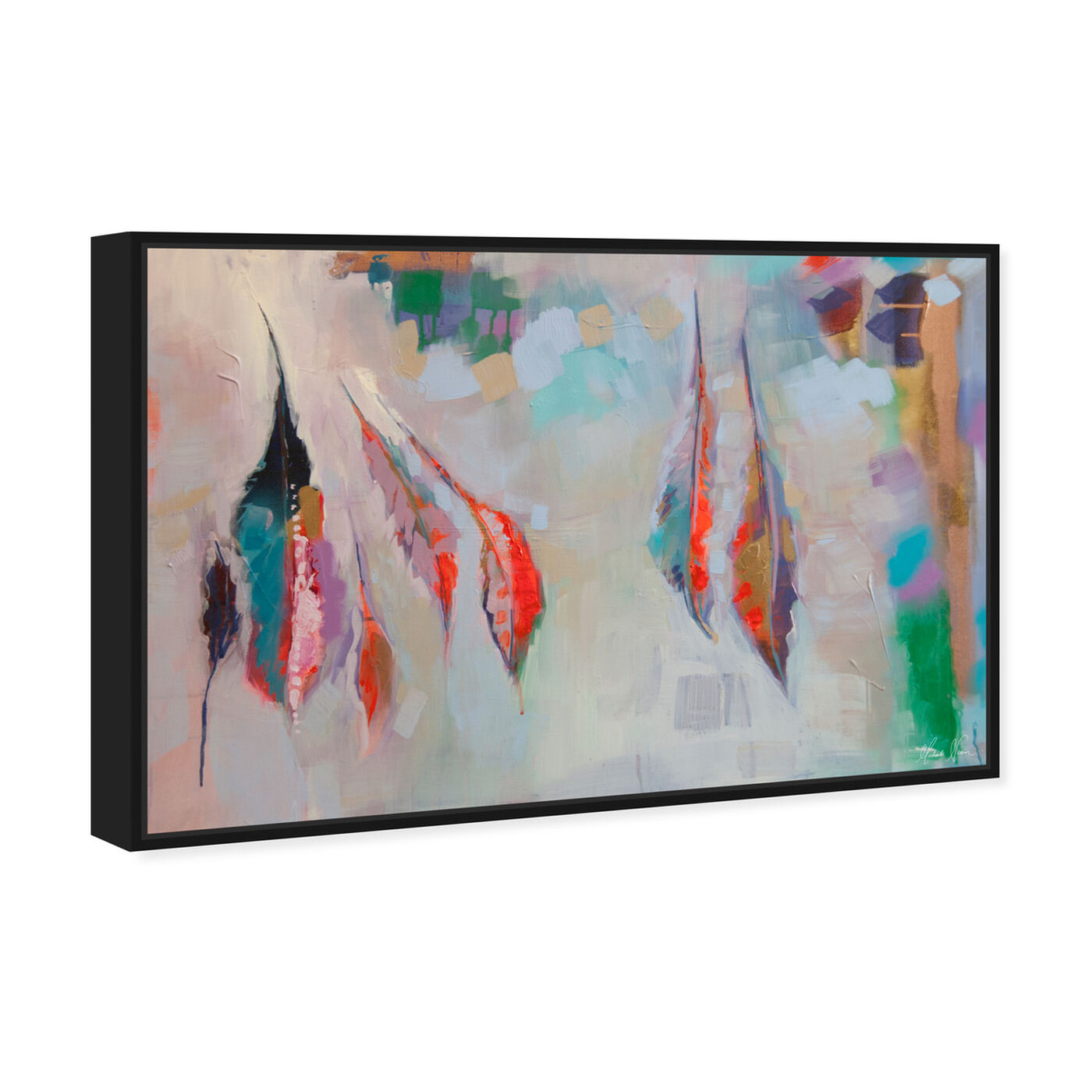Angled view of Light Hearted by Michaela Nessim featuring abstract and paint art.