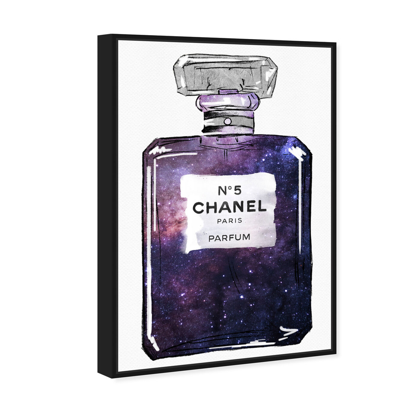 Angled view of Galaxy to Paris Parfum featuring fashion and glam and perfumes art.