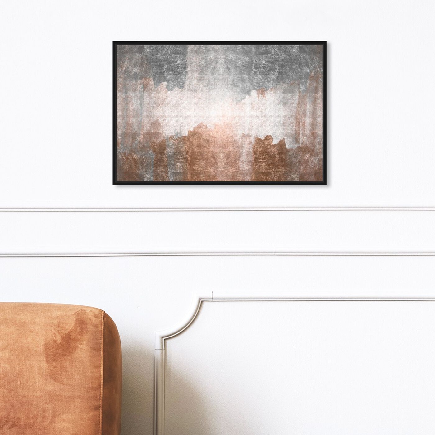 Hanging view of Versus II featuring abstract and textures art.