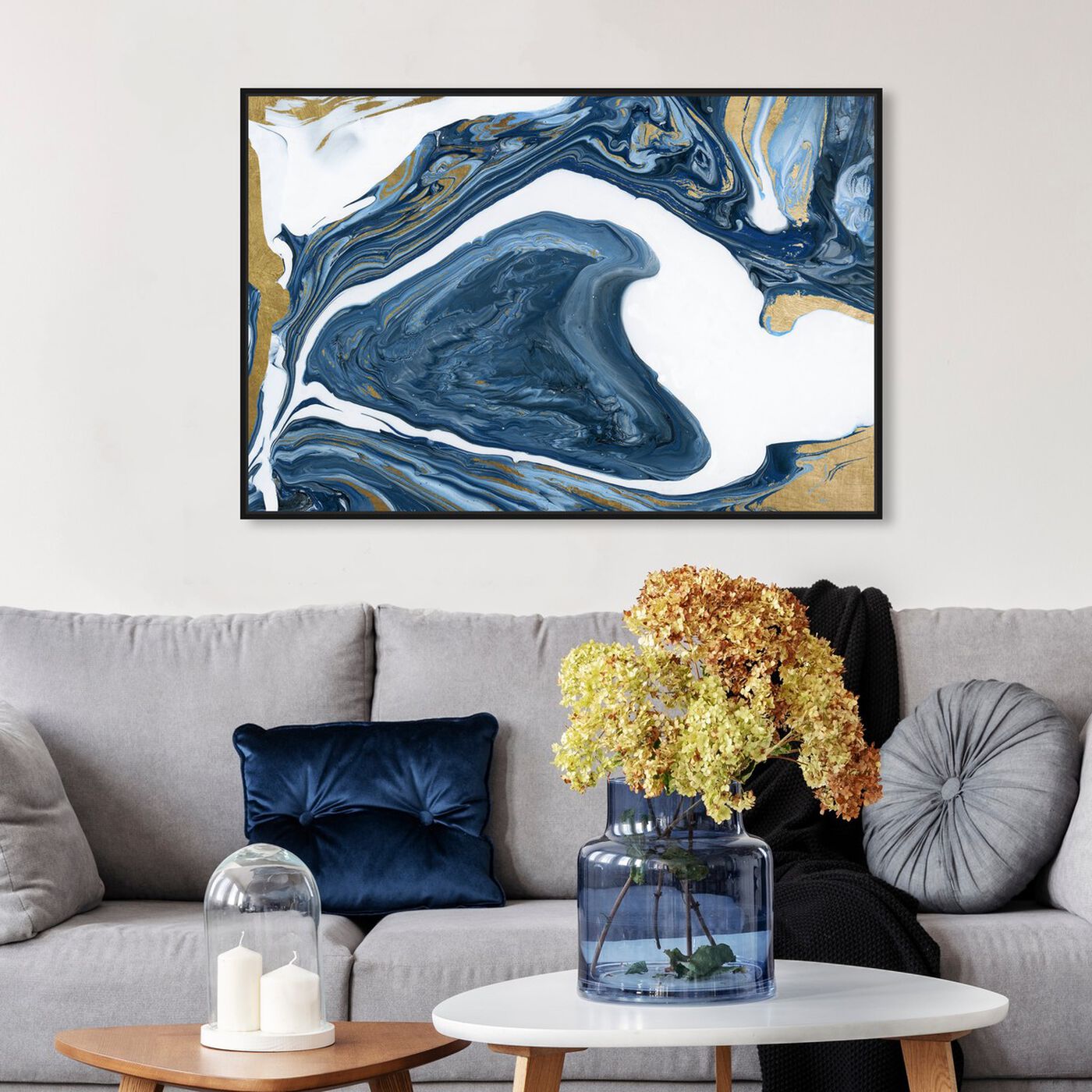 Hanging view of Deep Agate featuring abstract and crystals art.