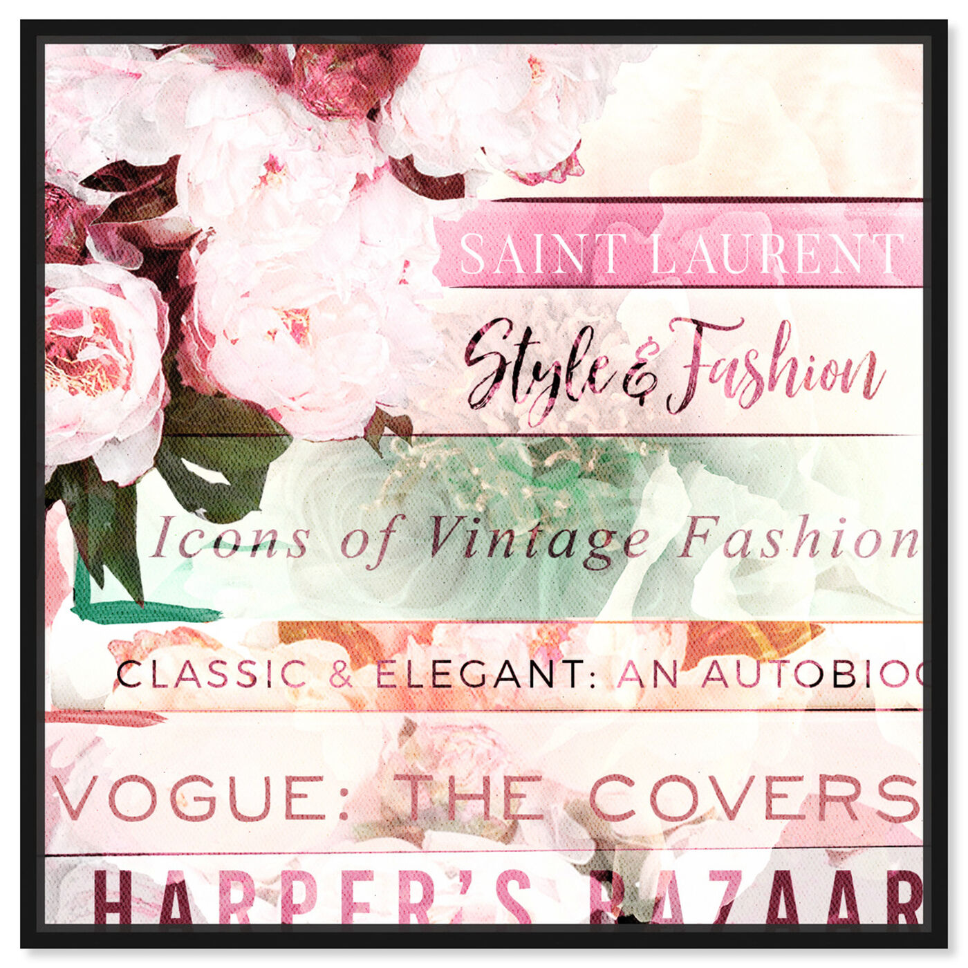 Front view of Pastel Romantic Books featuring fashion and glam and books art.