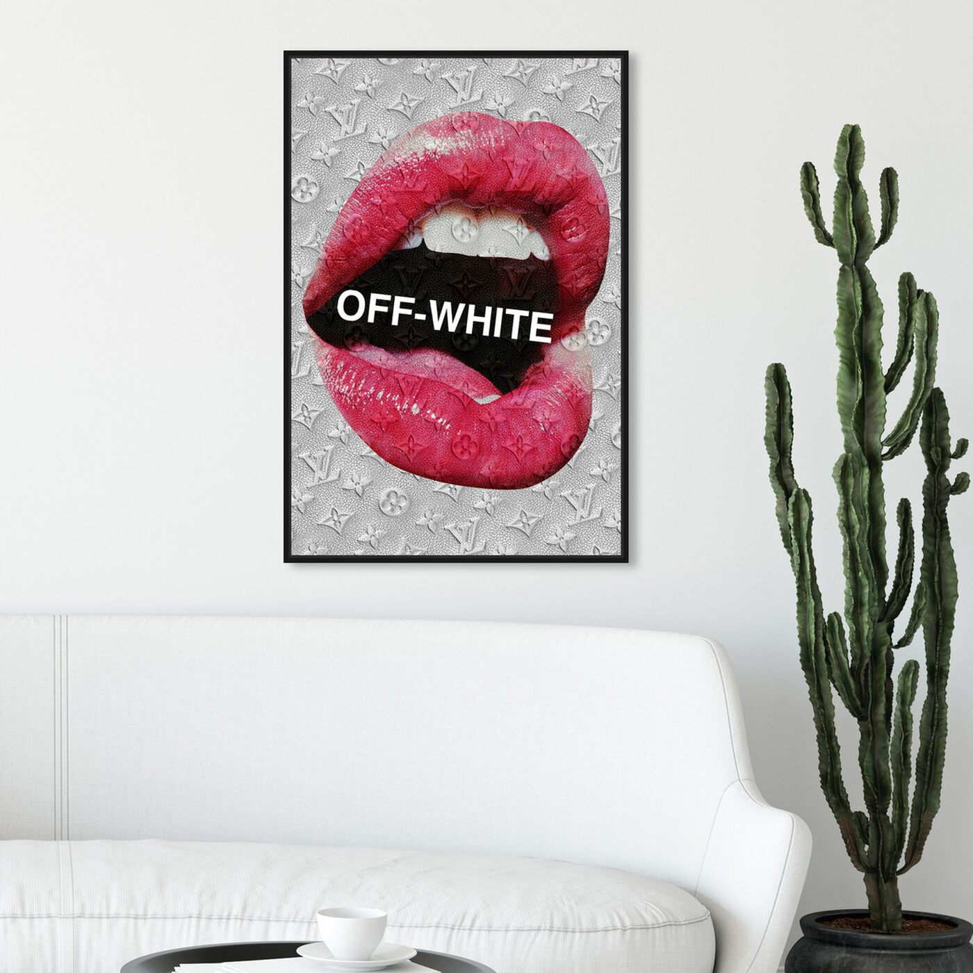 Hanging view of OFF Lips featuring fashion and glam and lips art.