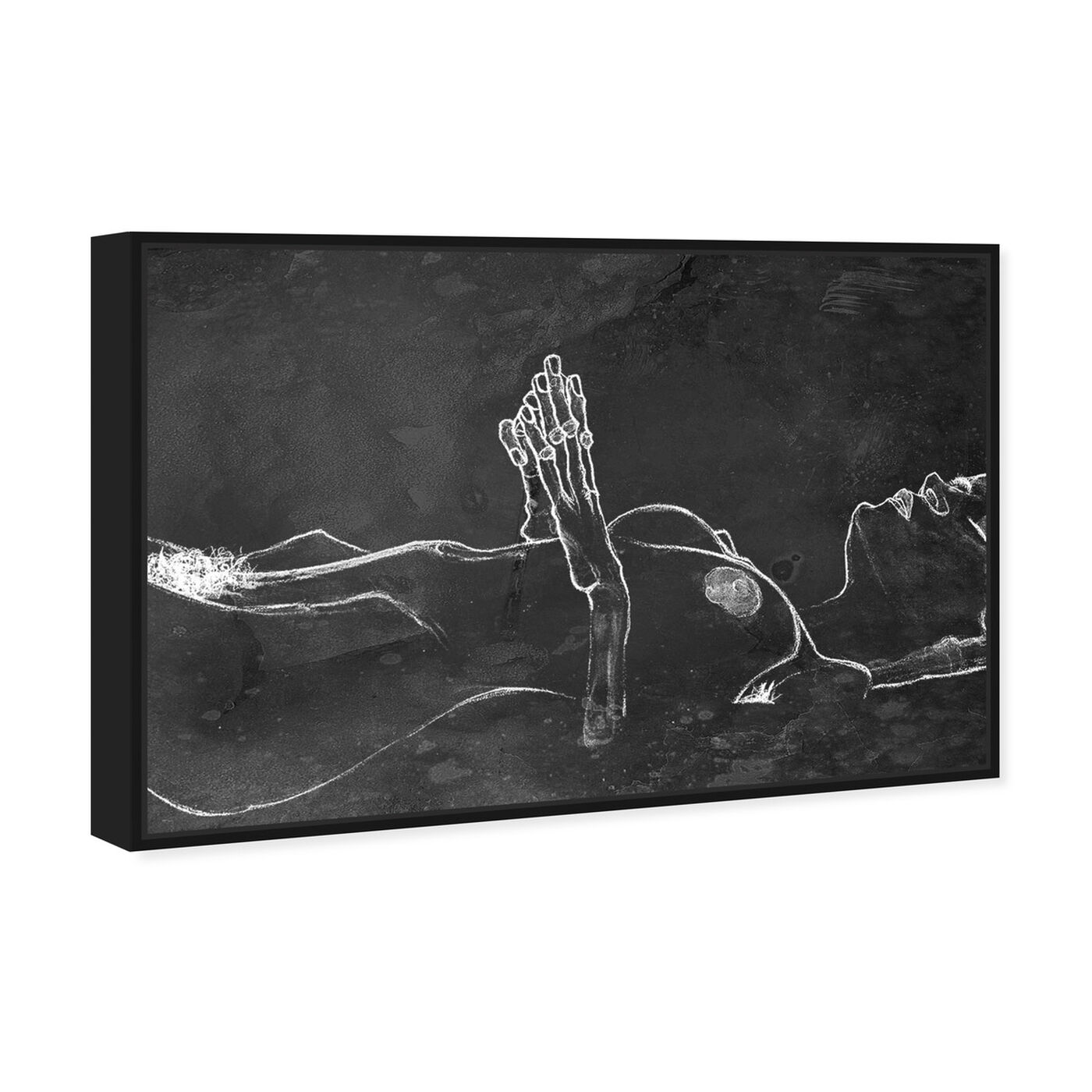 Angled view of Schiele Nude Chalk featuring classic and figurative and nudes art.
