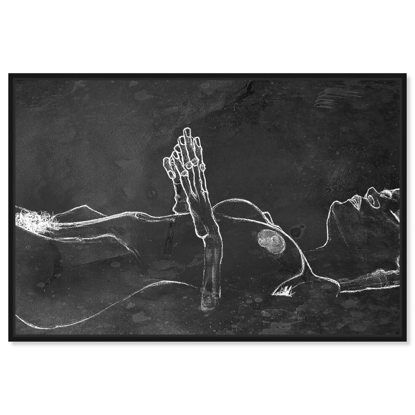 Front view of Schiele Nude Chalk featuring classic and figurative and nudes art.