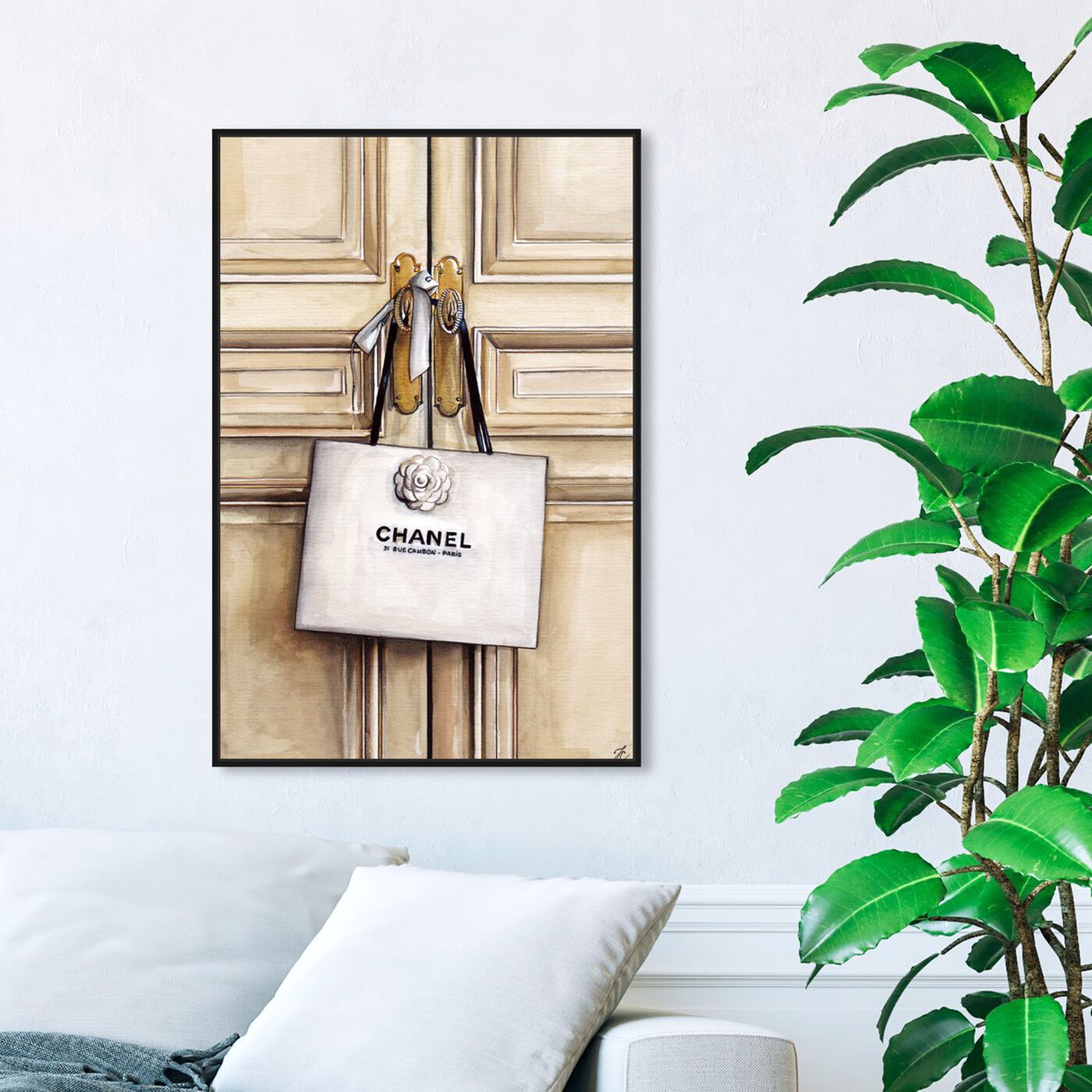 Hanging view of Doll Memories Couture White Bag featuring fashion and glam and lifestyle art.