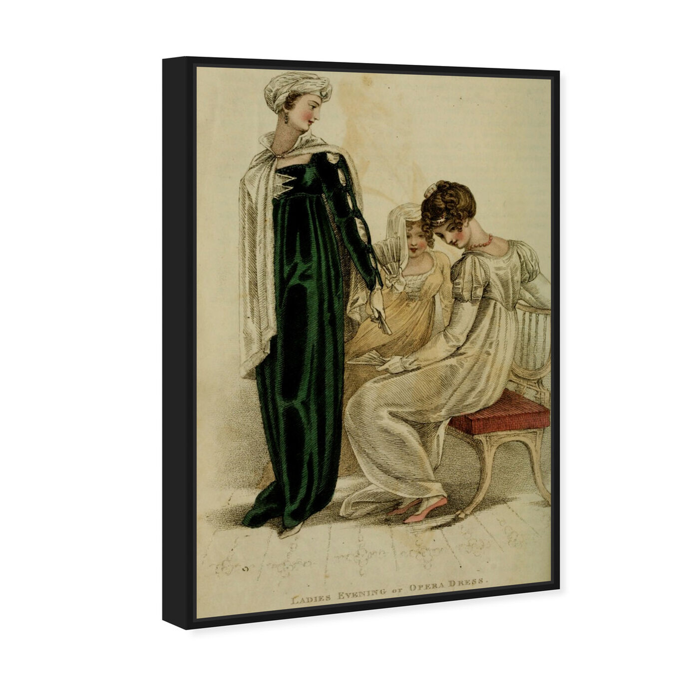 Angled view of Opera Dress - The Art Cabinet featuring classic and figurative and realism art.