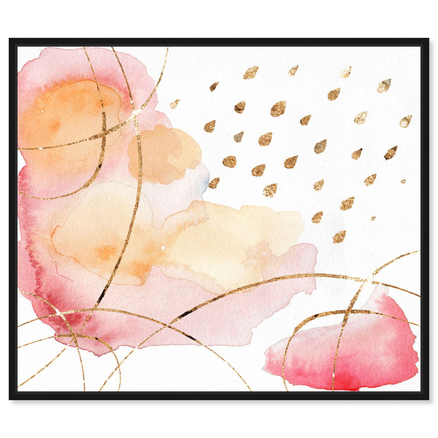 Front view of Rain Or Shine Coral featuring abstract and watercolor art.