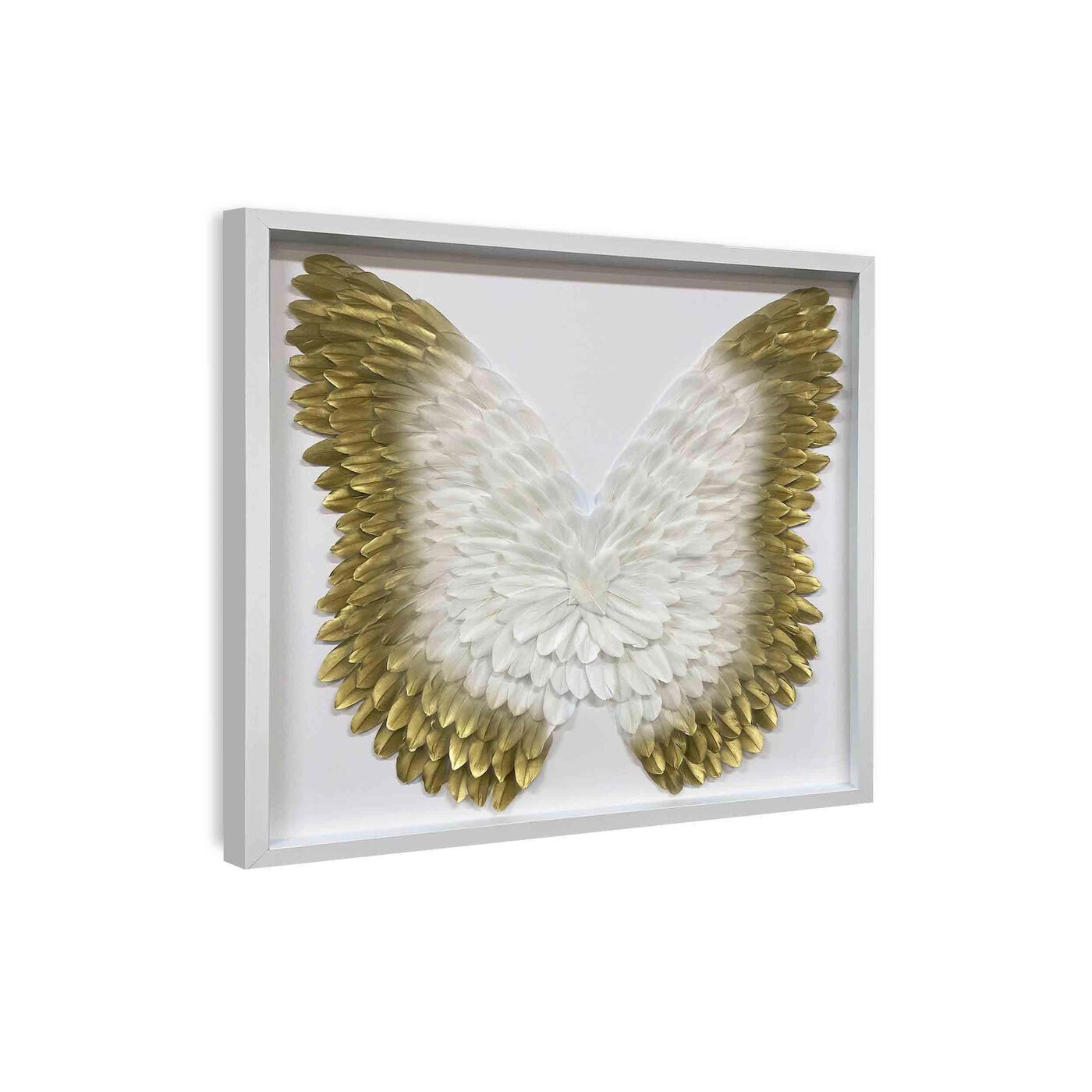 White and Gold Feather Wings