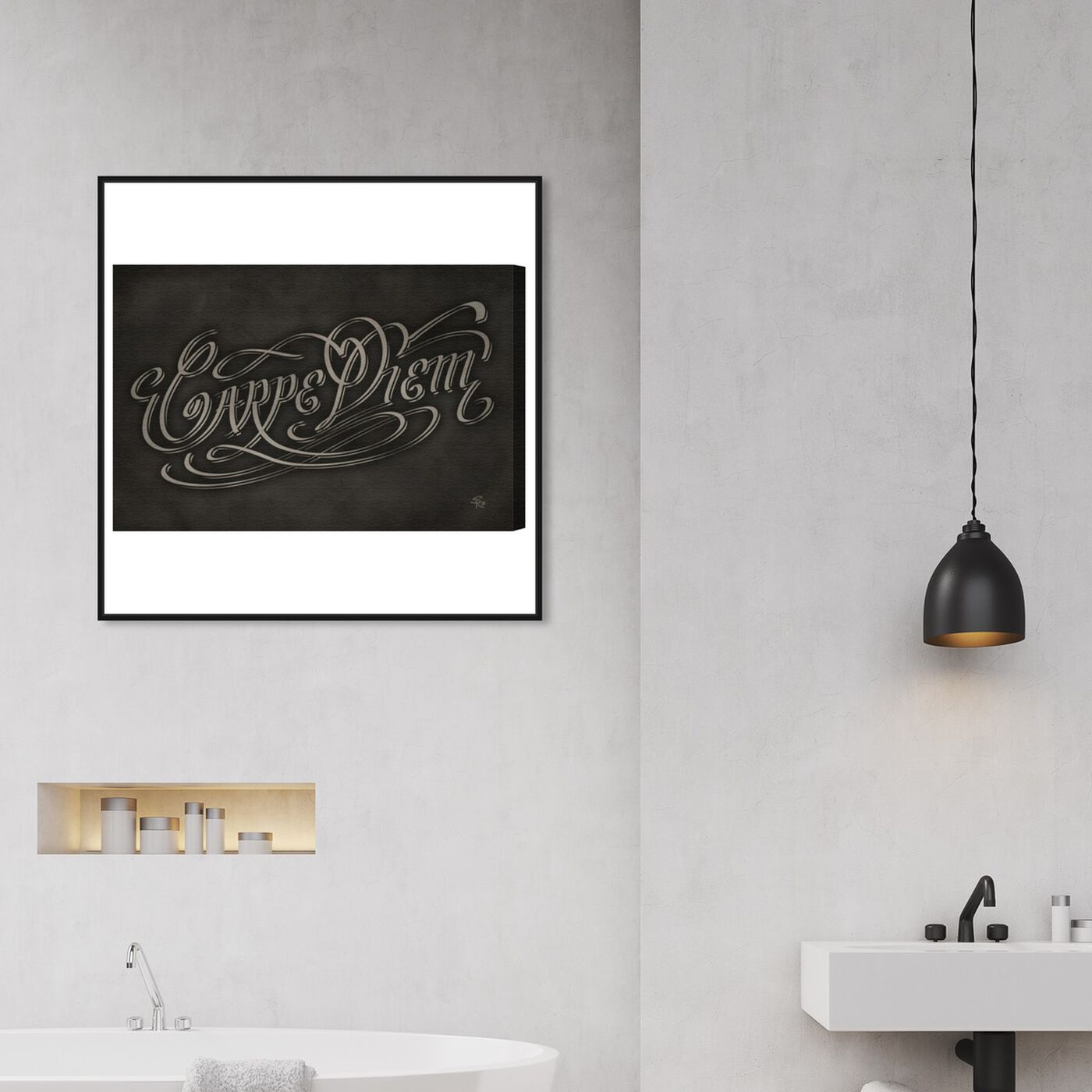 Hanging view of The Motto featuring typography and quotes and motivational quotes and sayings art.