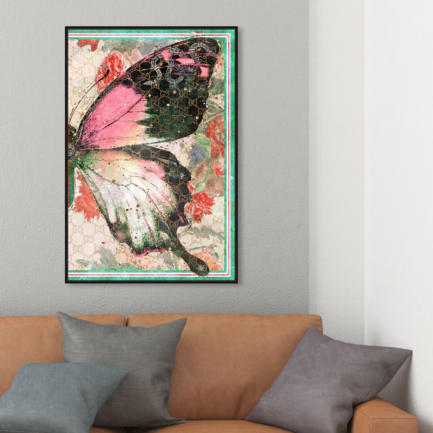 Hanging view of Butterfly Effect Symbol II featuring animals and insects art.