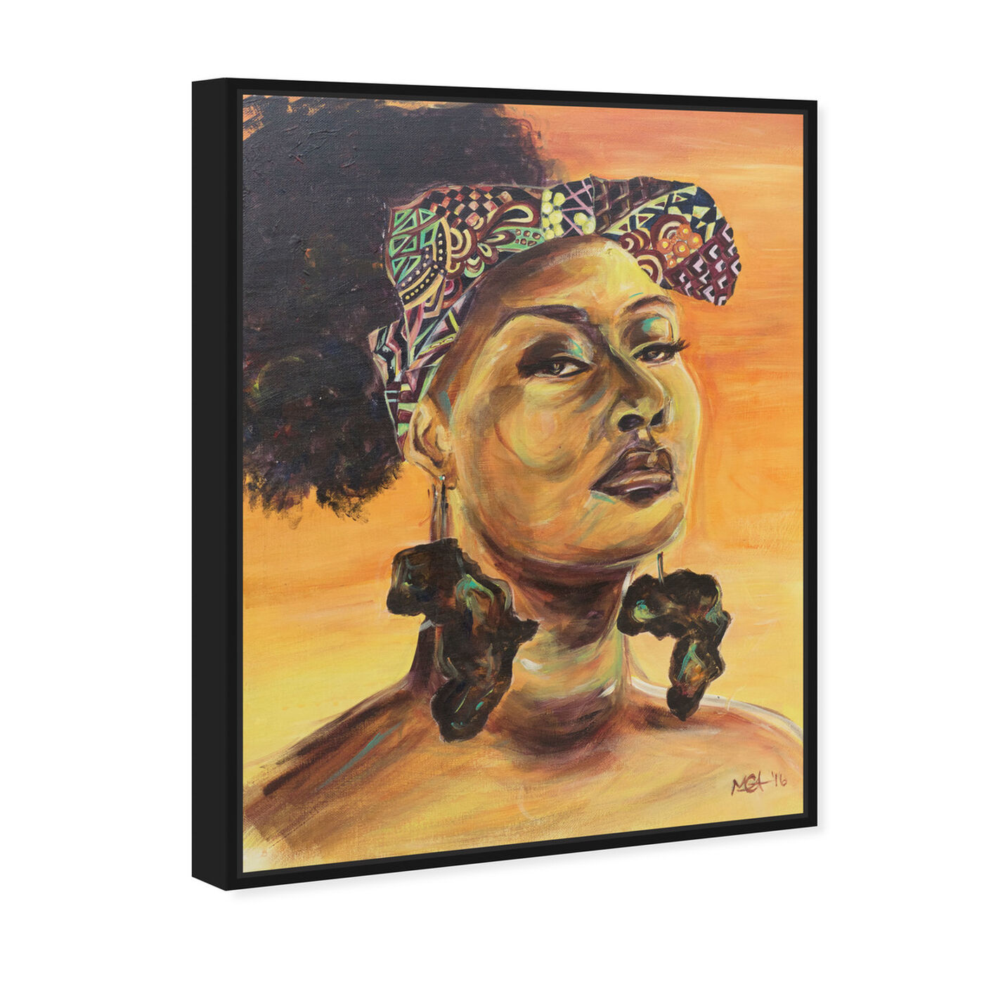 Angled view of Marissa Anderson - African Pride featuring people and portraits and portraits art.