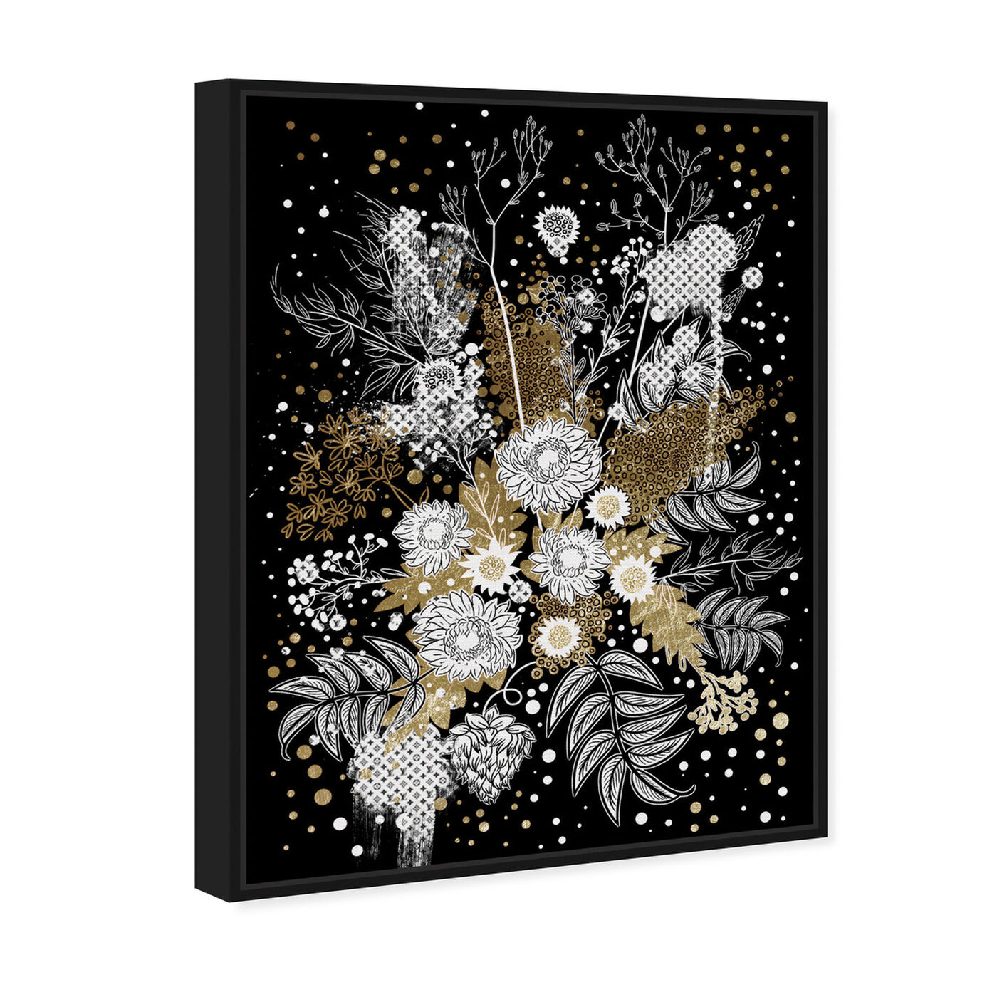Angled view of Ochre Bouquet featuring floral and botanical and florals art.