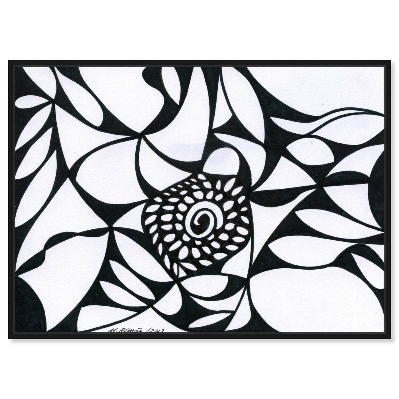 Front view of Blossom featuring abstract and shapes art.