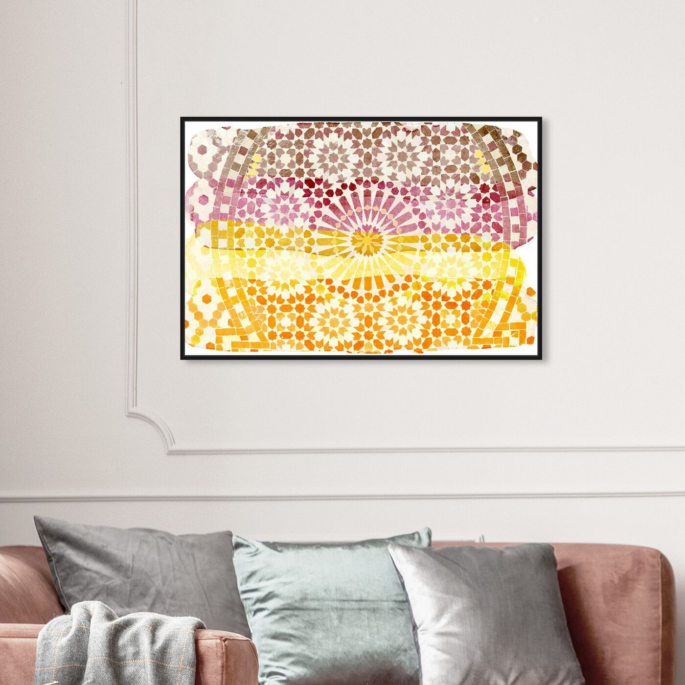 Hanging view of Arabian Nights Warm featuring abstract and patterns art.