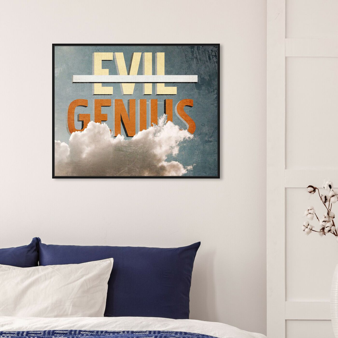 Hanging view of I Am A Genius! featuring typography and quotes and quotes and sayings art.