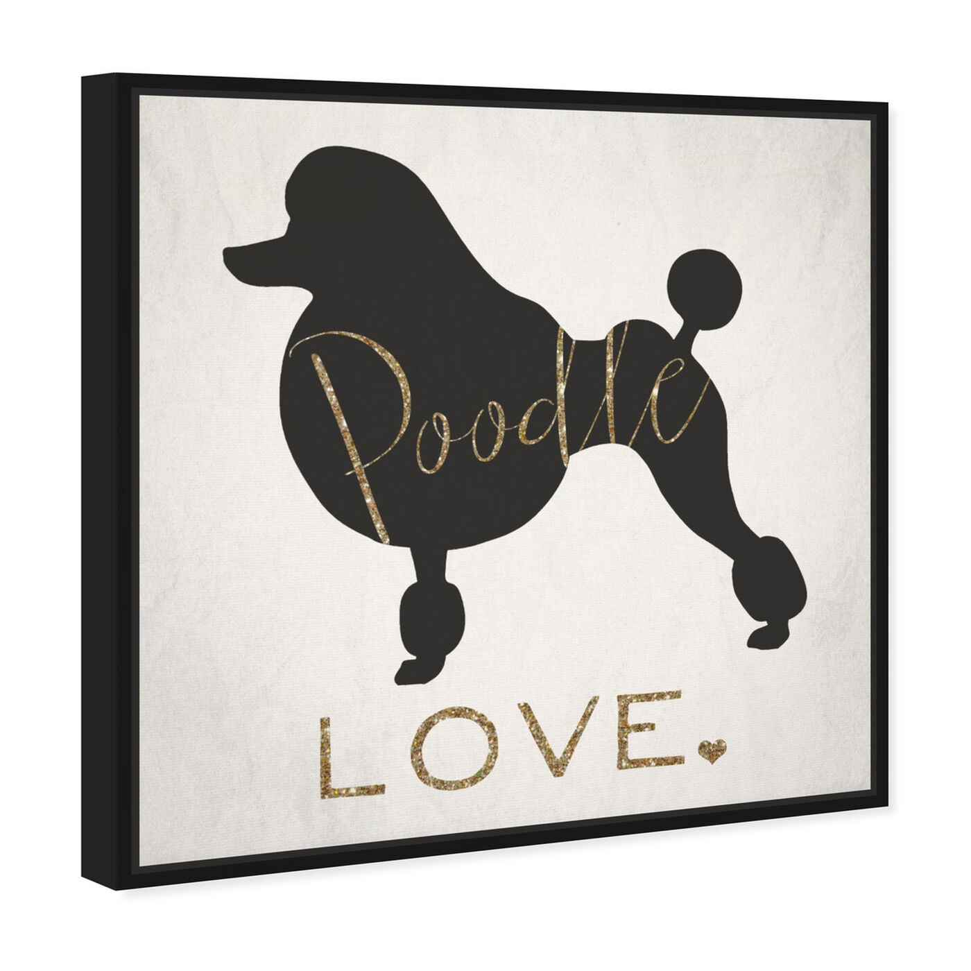 Angled view of Poodle Love featuring animals and dogs and puppies art.
