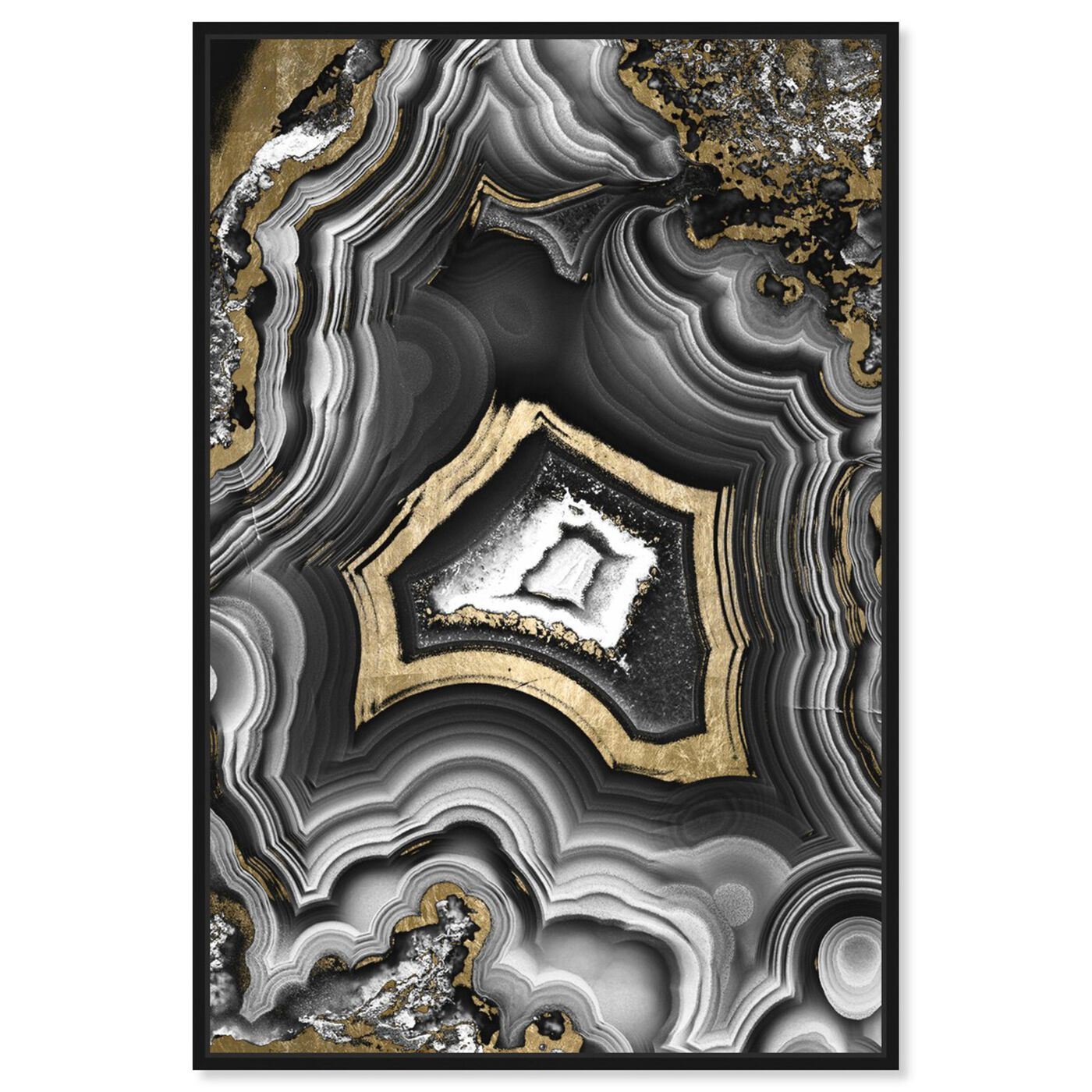 Front view of AdoreGeo featuring abstract and crystals art.