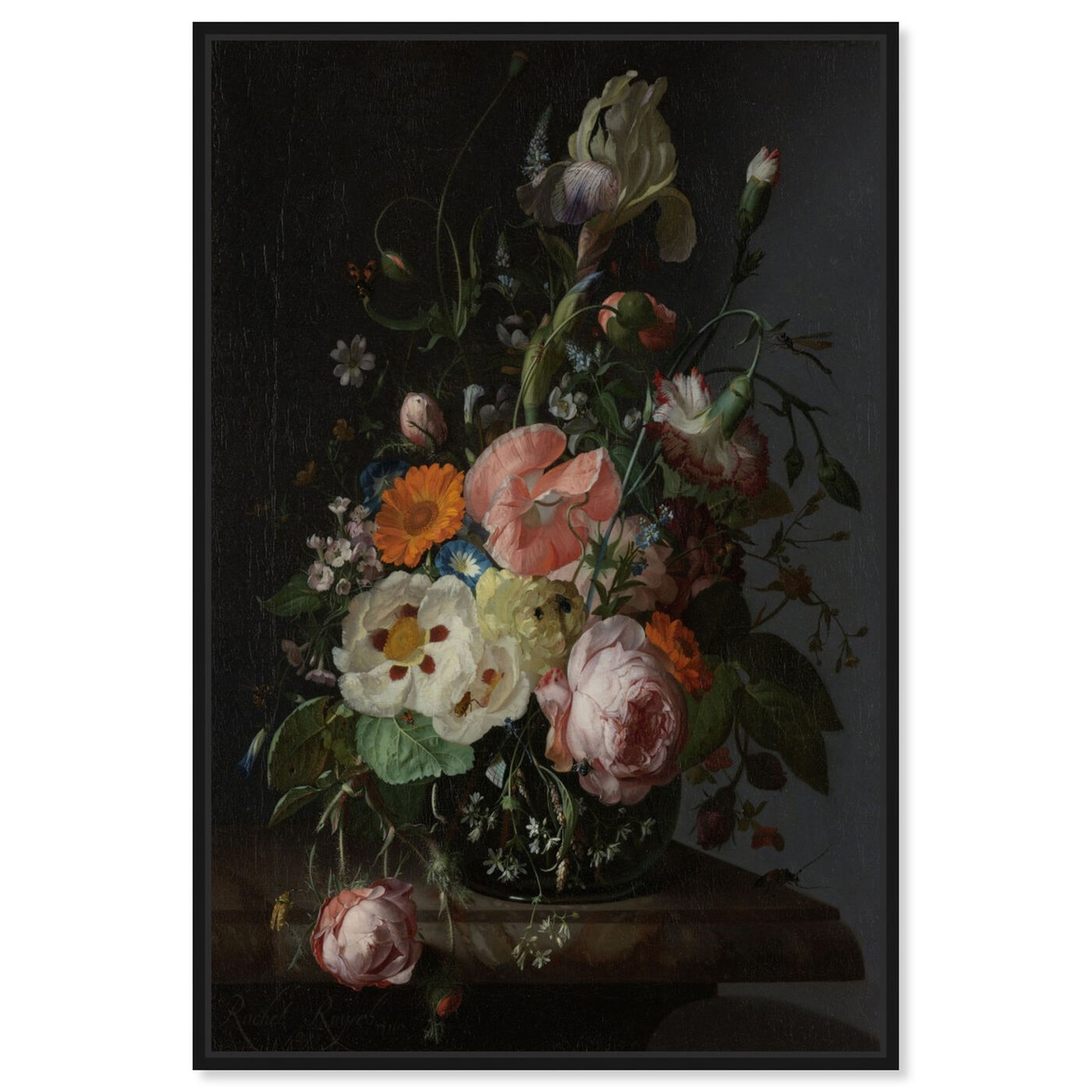 Front view of Flower Arrangement IV - The Art Cabinet featuring classic and figurative and french décor art.